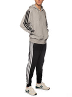 Felpa Adidas Nero con cappuccio e zip JE6338 GRIGIO ADIDAS 