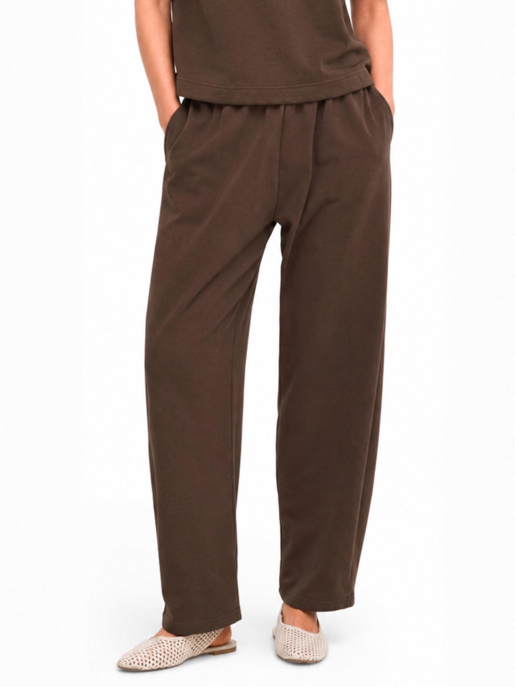 Pantalone Only Ofelia Marrone in tessuto felpato. 15377590 /Bracken ONLY 