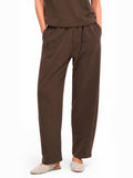 Pantalone Only Ofelia Marrone in tessuto felpato. 15377590 /Bracken ONLY 