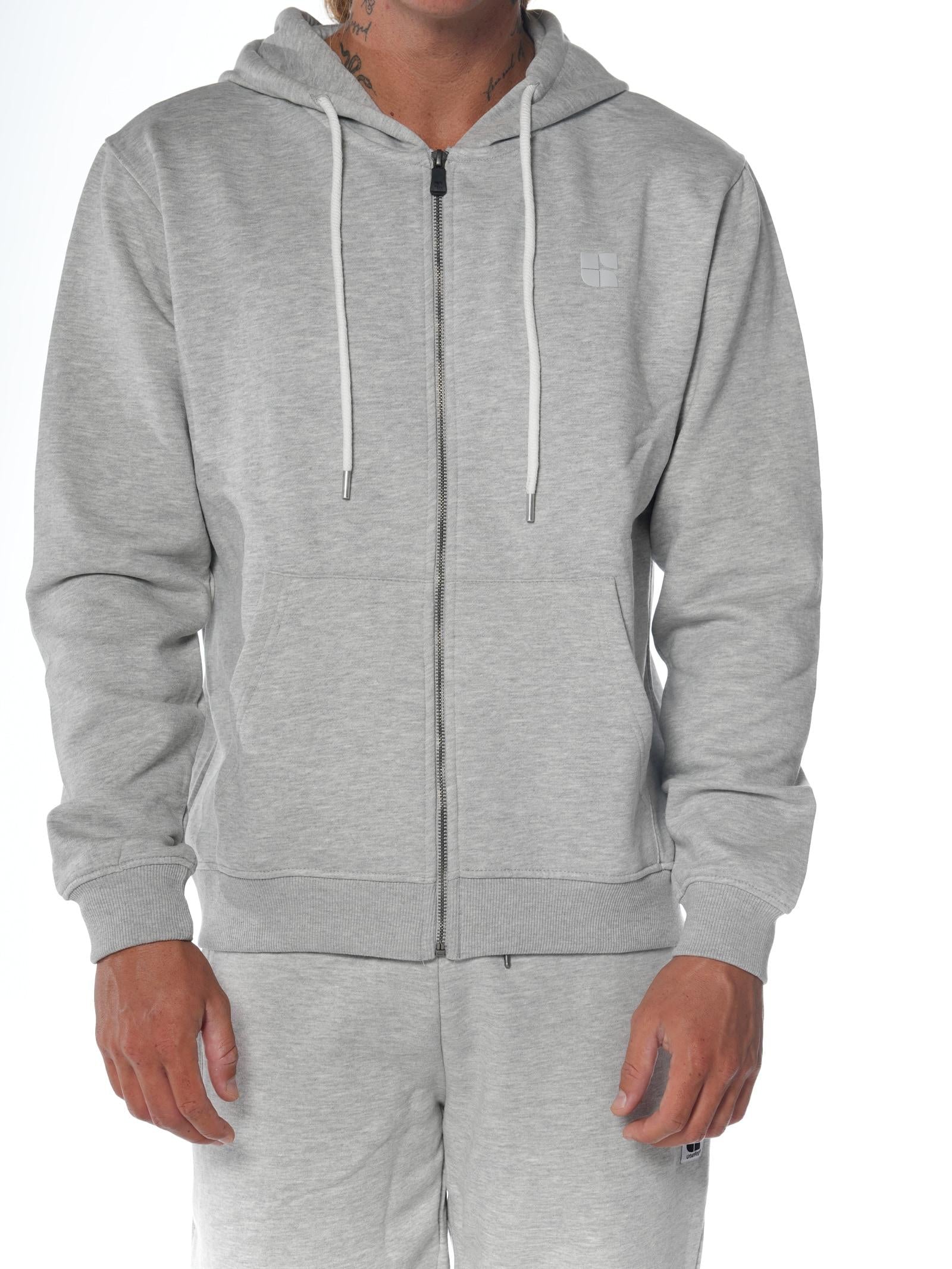 Felpa Urban Ring Grigio con cappuccio e zip UR9120001 GRIGIO URBAN RING 