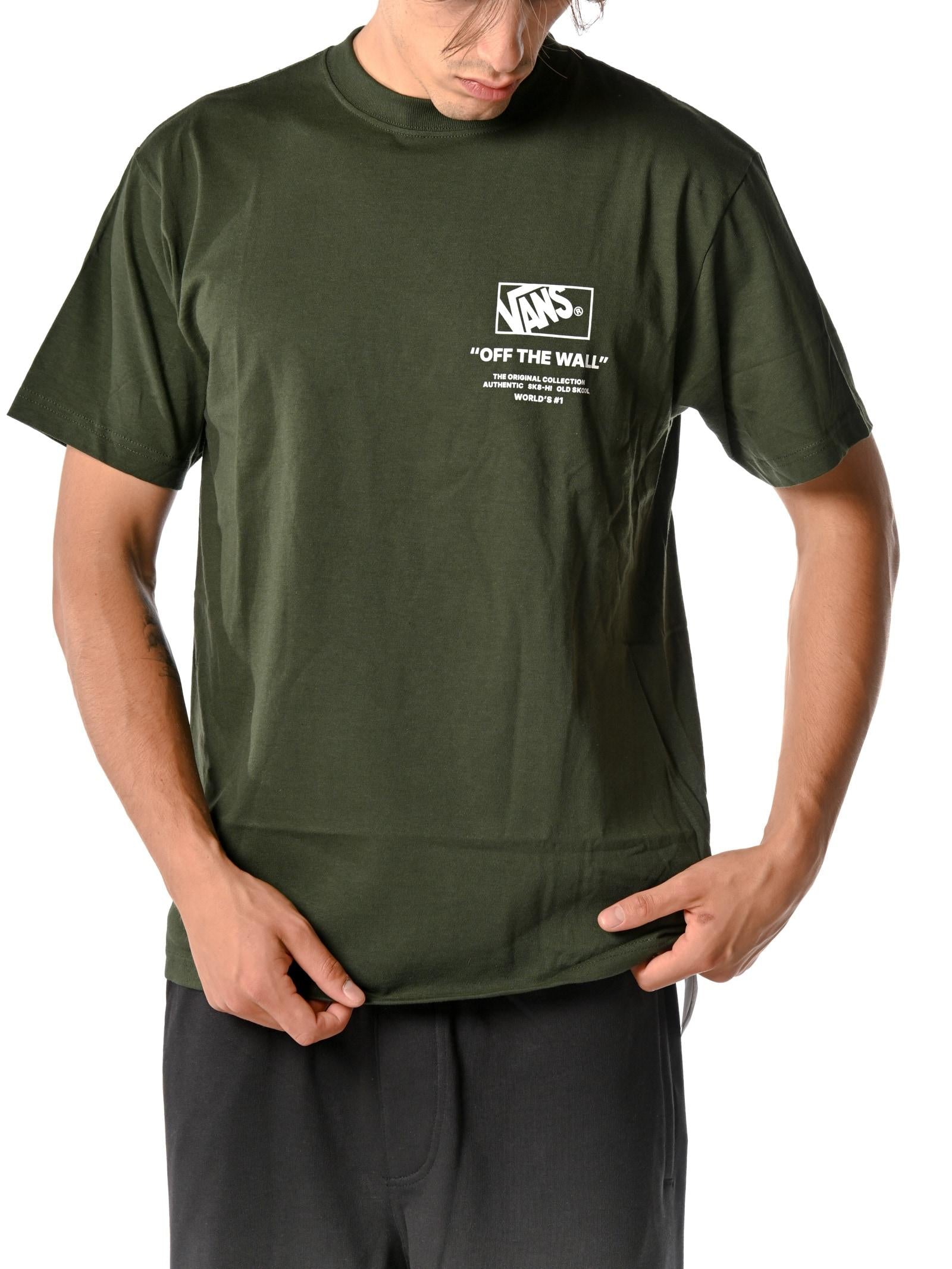 T-shirt Vans Verde con stampa PEW Dried Kelp VANS 