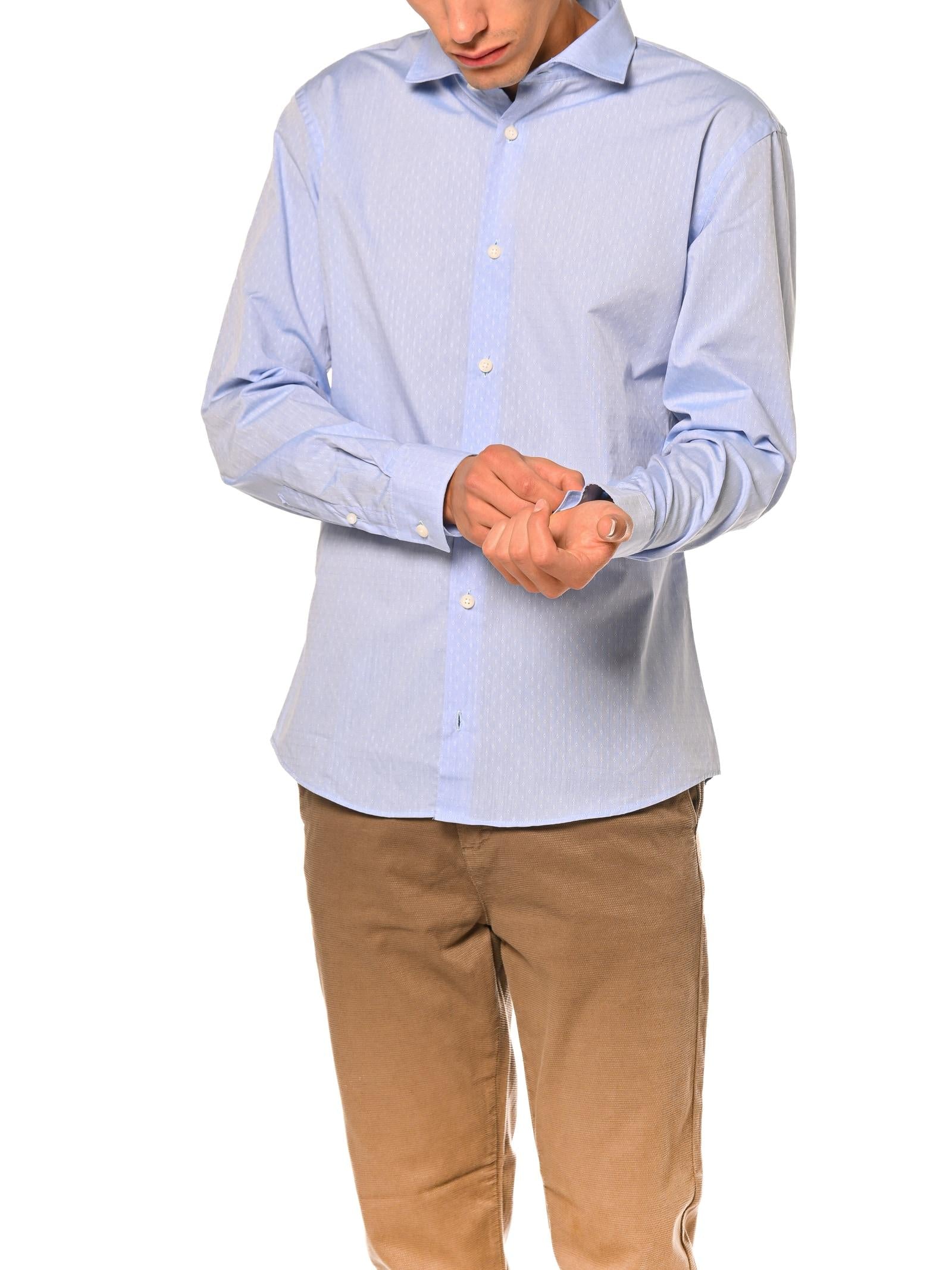 Camicia Seinse Celeste microfantasia CI1061 CELESTE SEINSE 