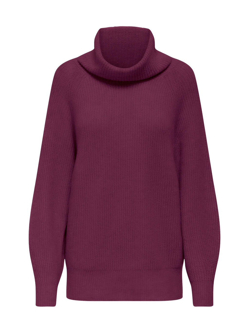 Maglia Only Whitney Bordeaux collo alto 15353187 /Mauve Wine ONLY 