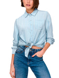 Camicia Only Celeste Lece annodata 15195910 /Cerulean ONLY 