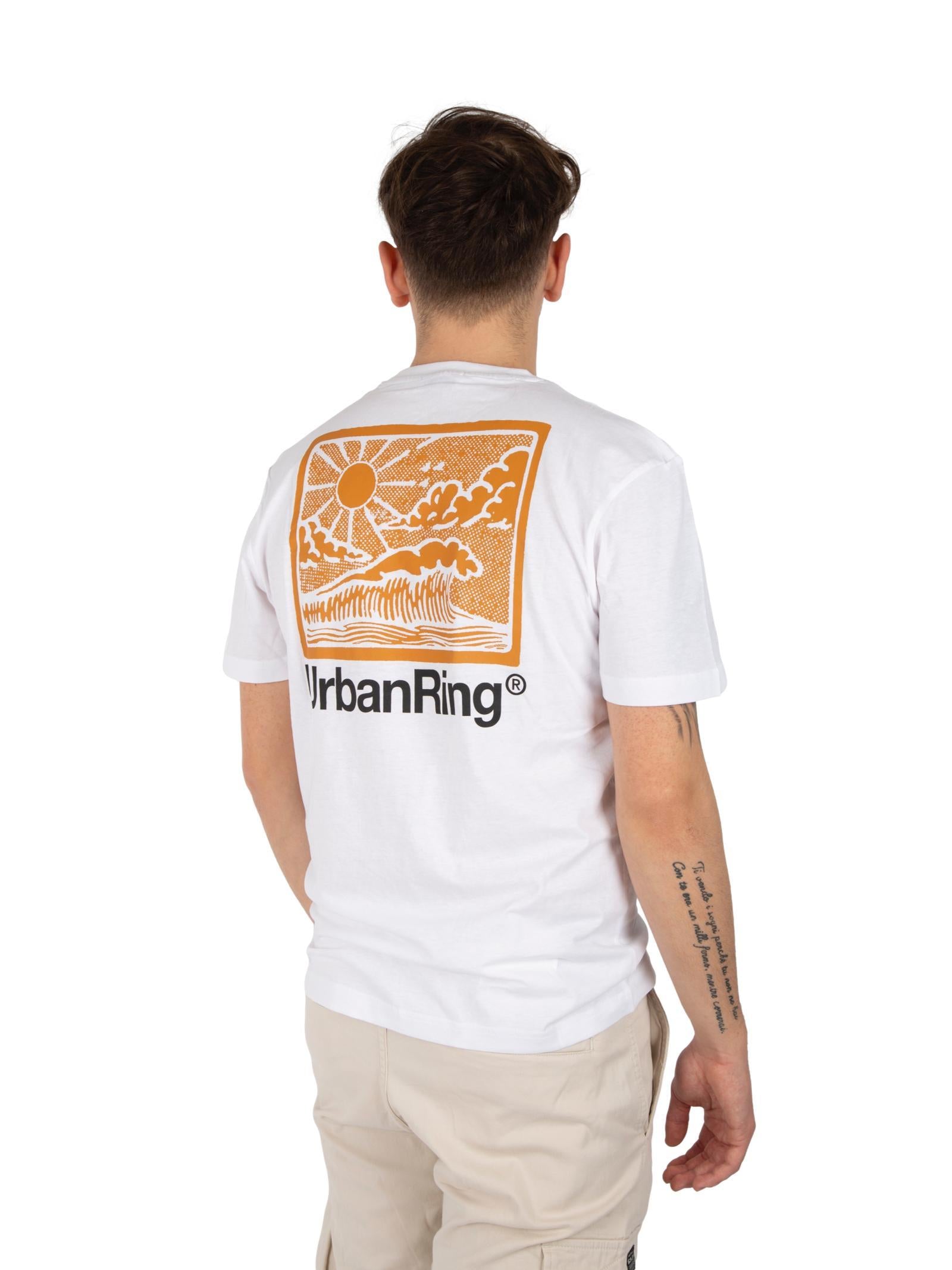 T-shirt Urban Ring Bianco stampa retro UR811033 BIANCO URBAN RING 