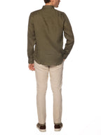 Camicia Gianni Lupo Verde Basic in lino GL7619S MILITARY GIANNI LUPO 