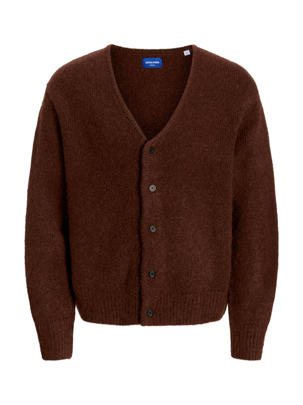 Cardigan Jack & Jones Liverpool Marrone scollo a V 12282854 /Deep Mahogany JACK & JONES 