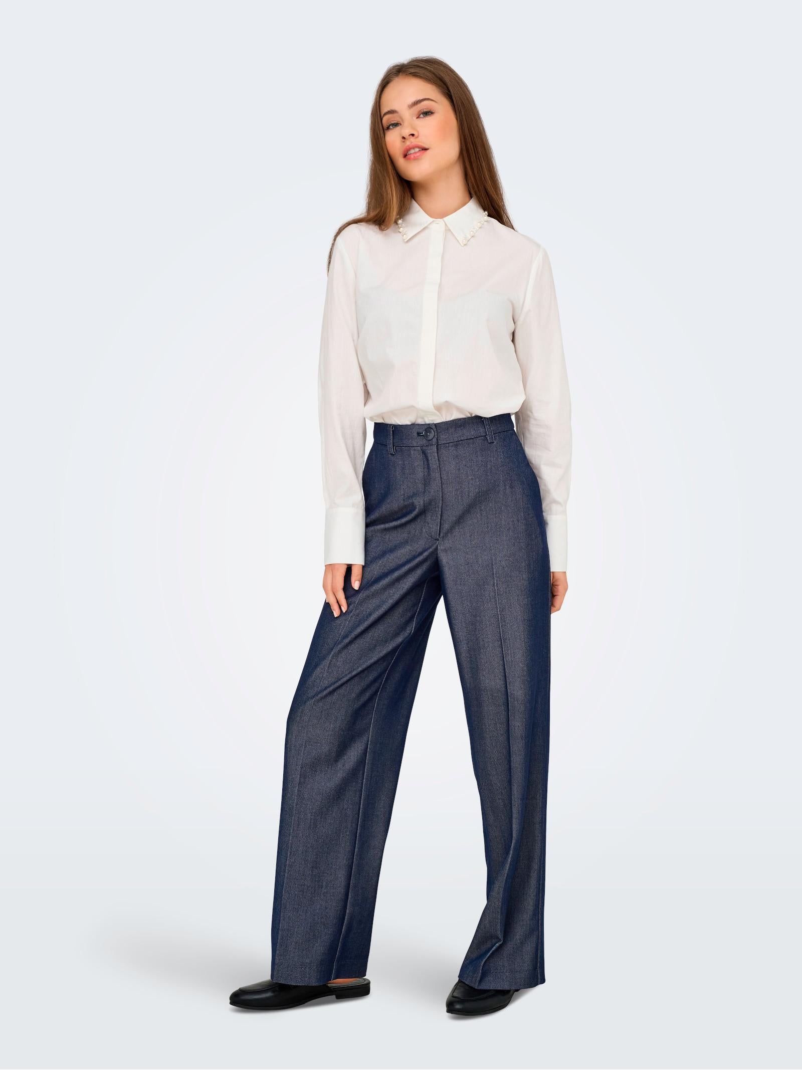 Pantalone Jacqueline De Yong Anthony Blu 15358635 /Dark Blue Denim JDY 
