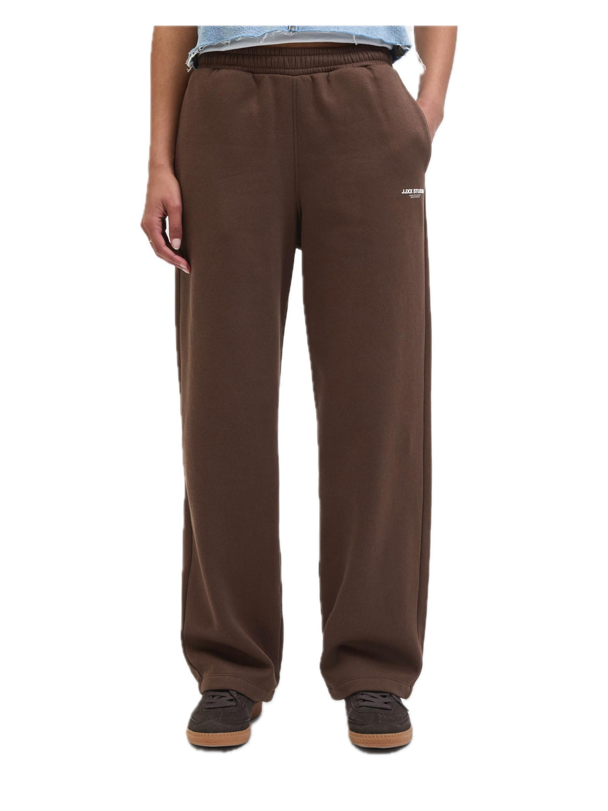 Pantalone JJXX Studio Marrone in felpa a palazzo 12280153 /Bracken JJXX 