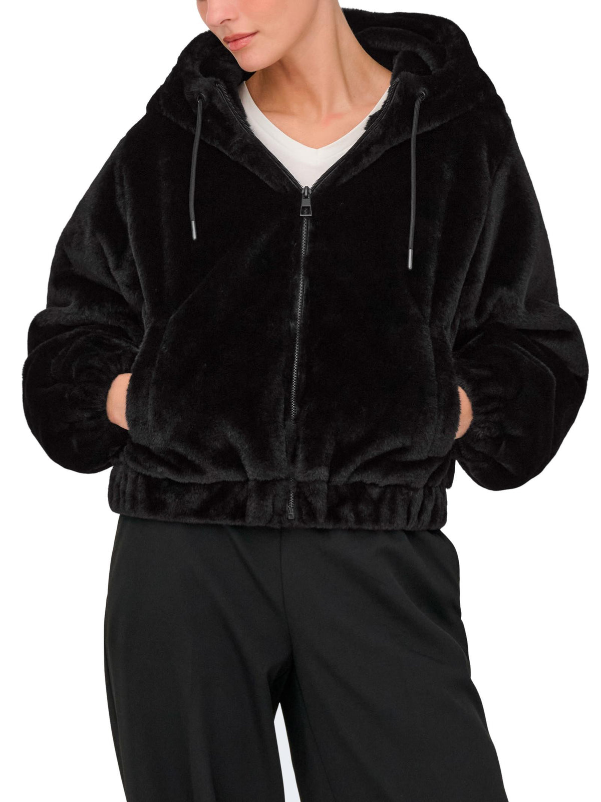 Giubbotto Jacqueline De Yong Yola Nero con pelliccia 15359329 /Black JDY 