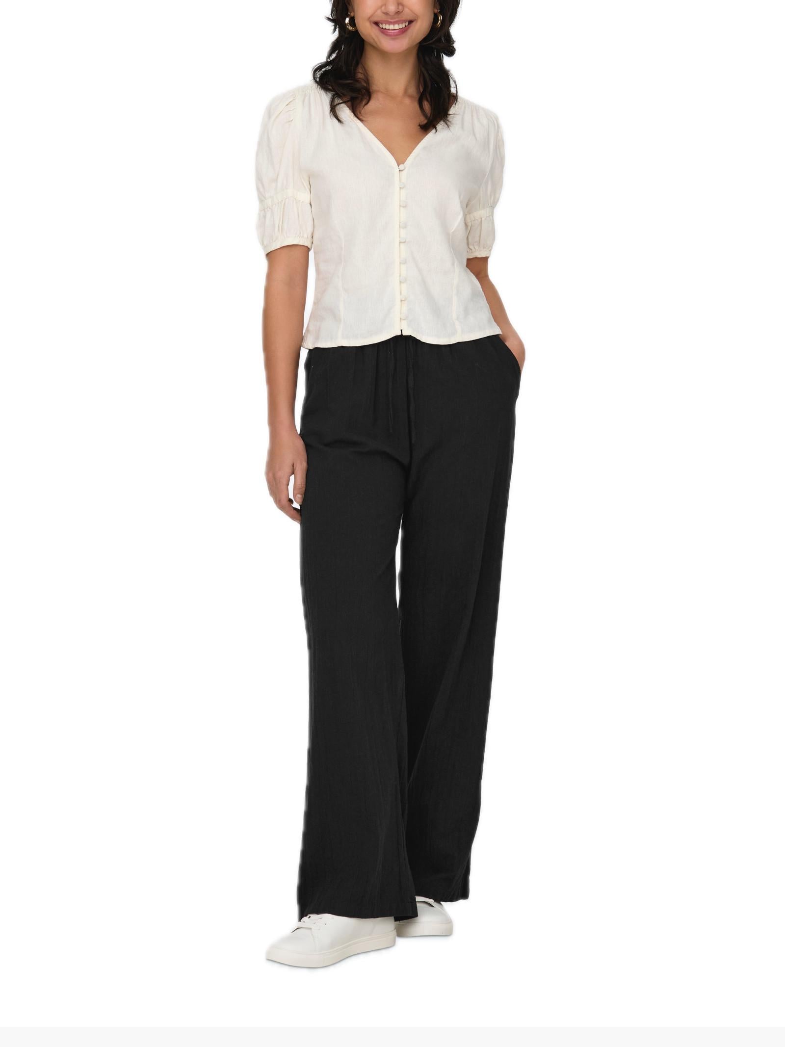 Pantalone Only Nero Tizana vita elasticizzata 15319090 /Black ONLY 