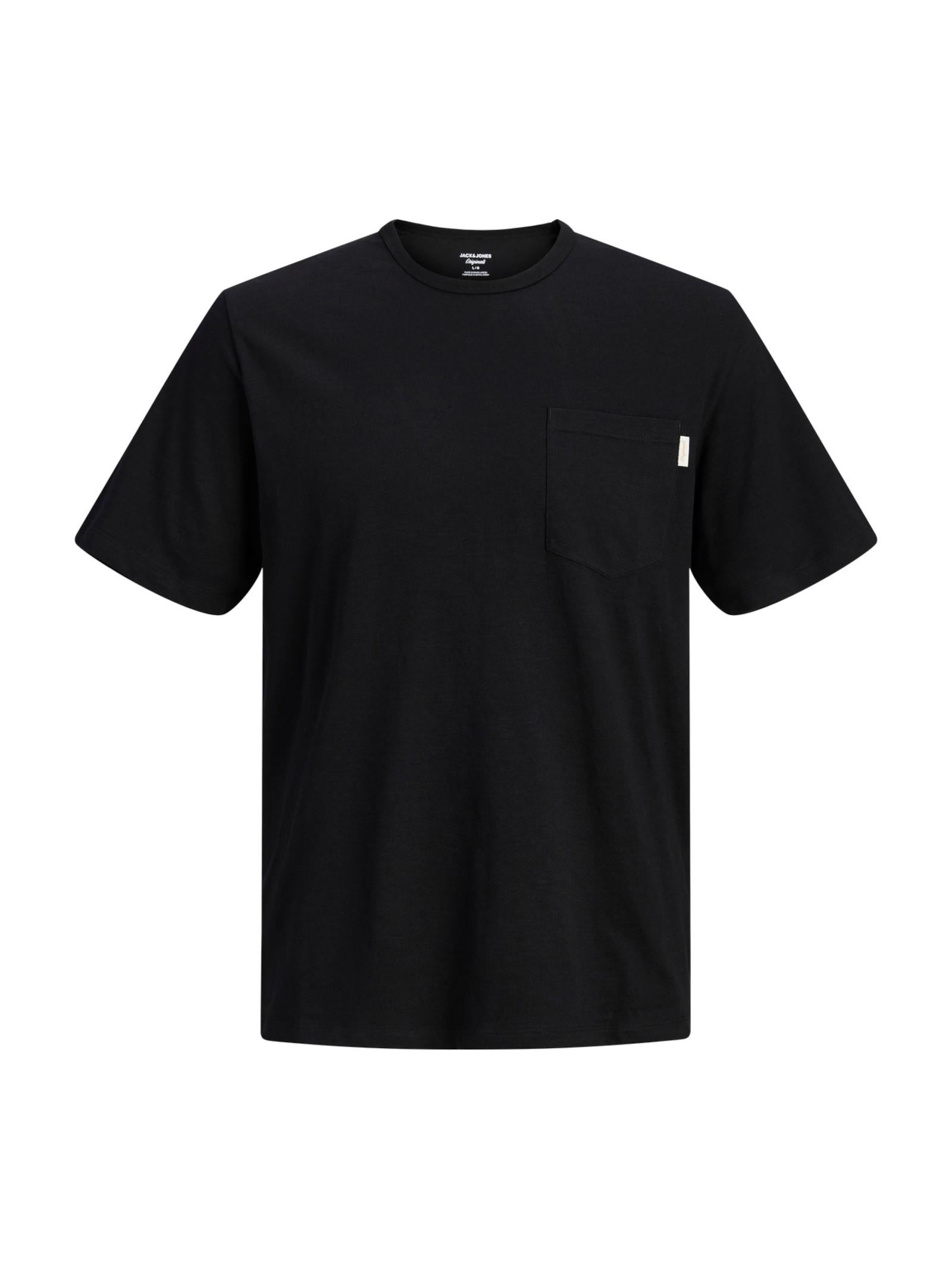 T-shirt Jack & Jones Nero Assis taschino 12295066 /Black JACK & JONES 