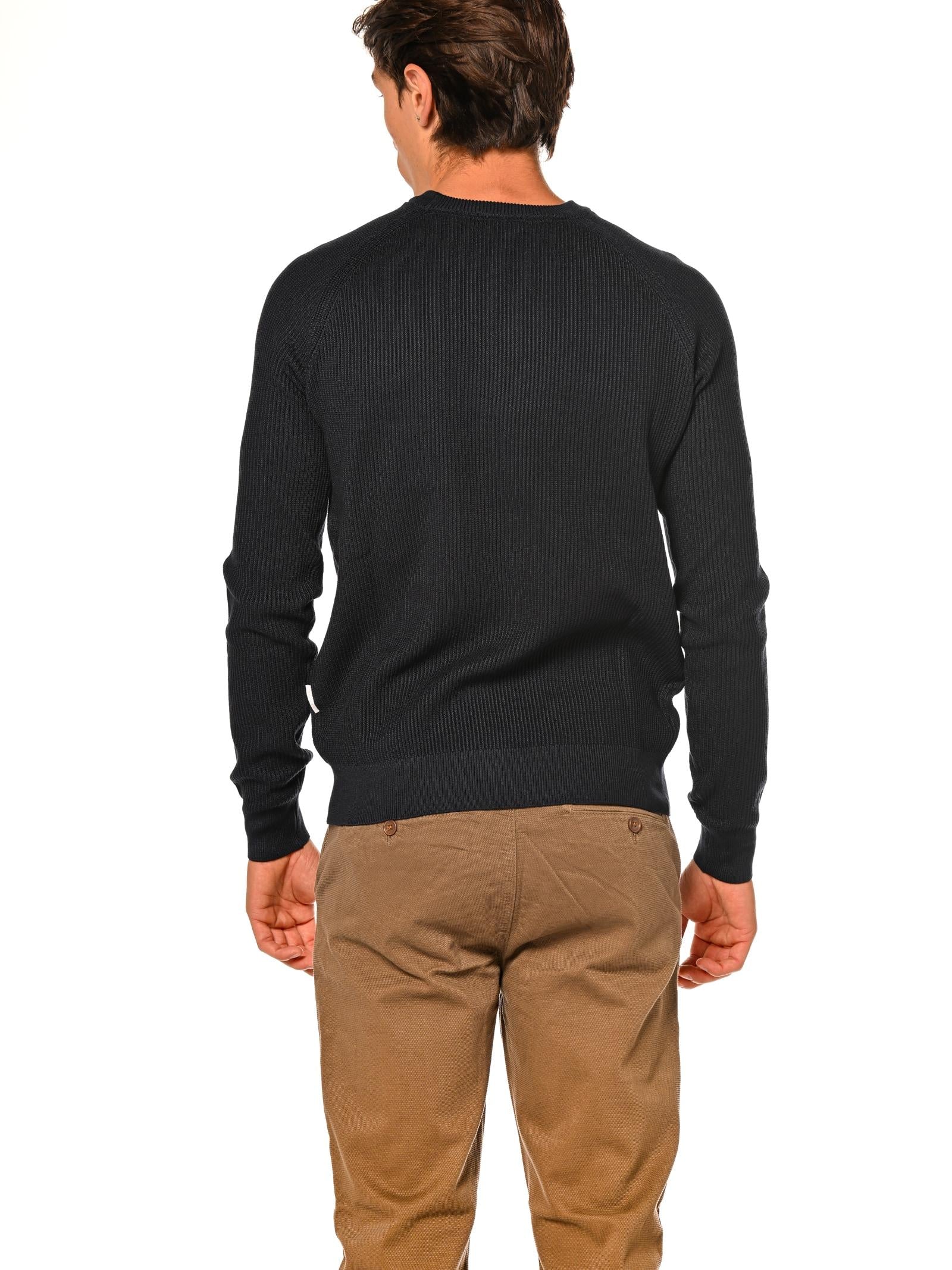 Maglia Seinse Blu girocollo a coste MI3169 BLU SEINSE 