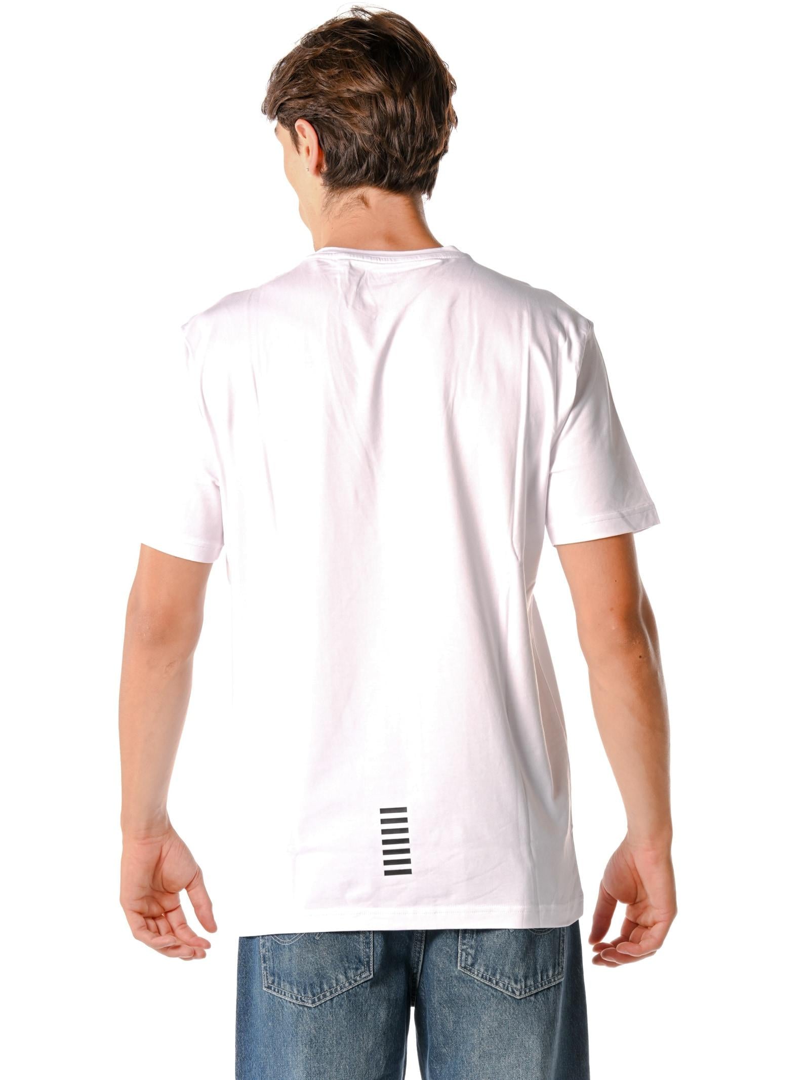 T-shirt Emporio Armani Bianco logo piccolo 8NPT26 1100 EA7 