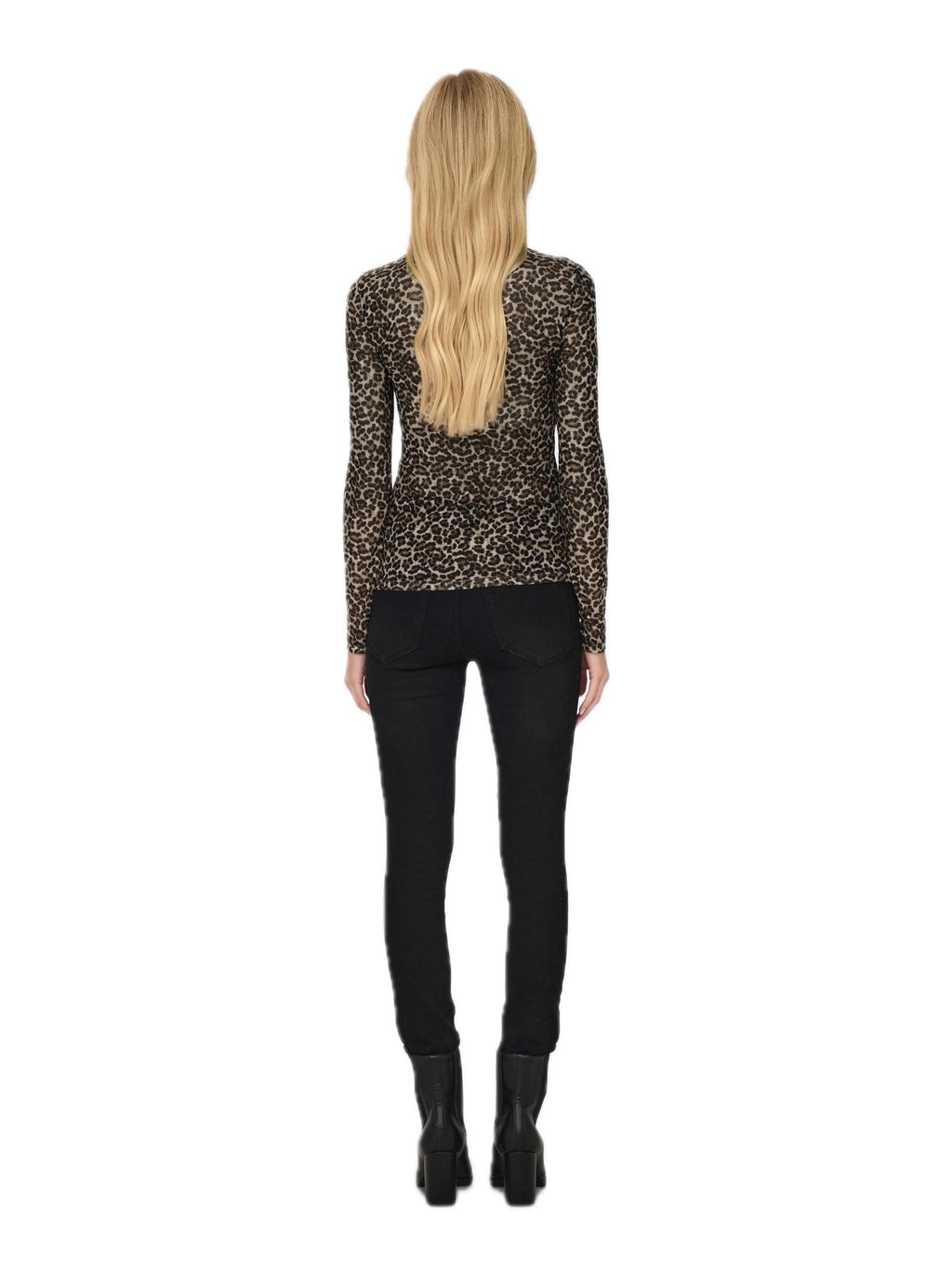 T-shirt Only Erica Maculato con collo alto 15141298 /Pumice Stone ONLY 
