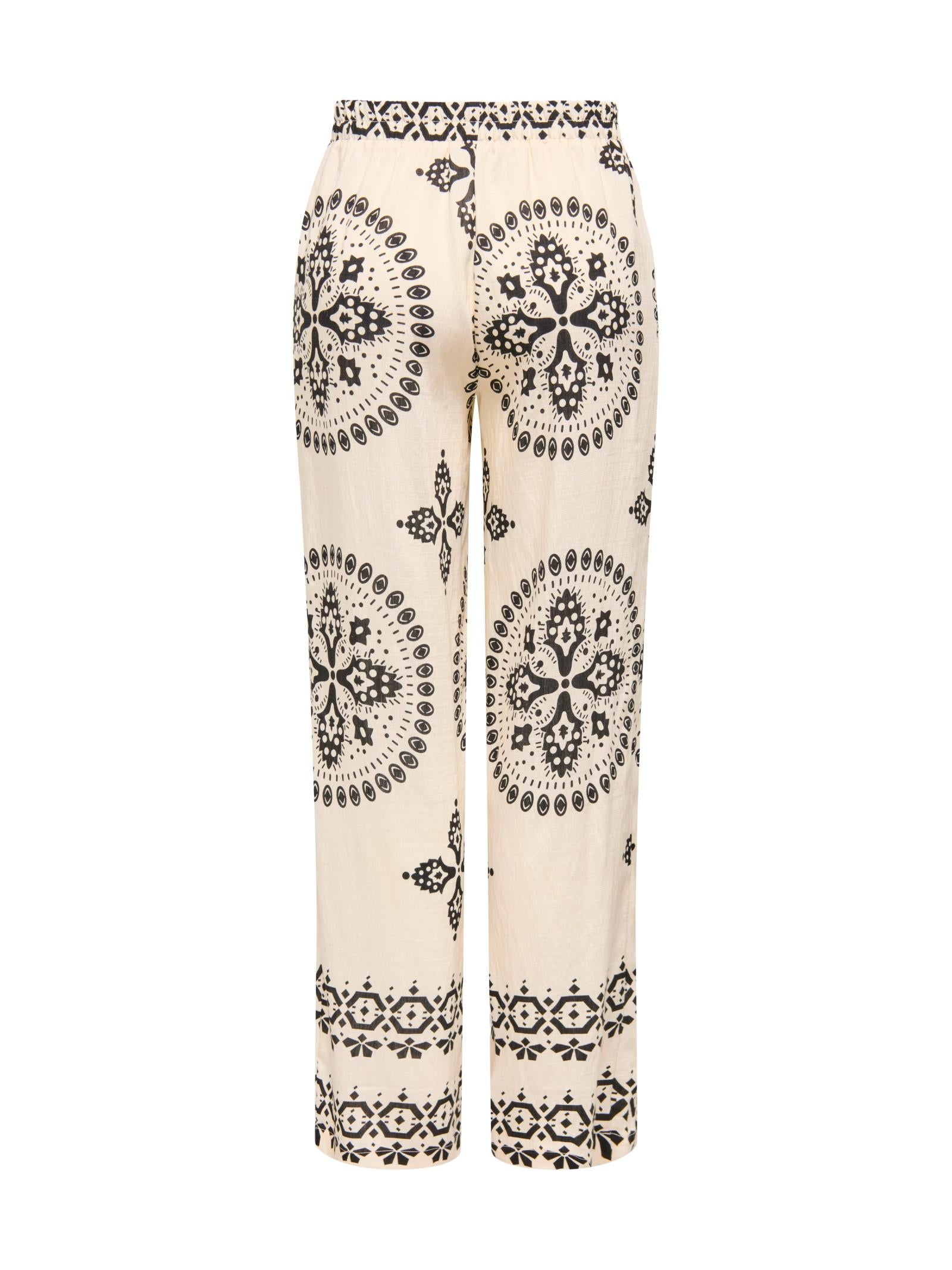 Pantalone Only Panna Nero Izzy fantasia 15373614 /Black Cloud Dancer ONLY 