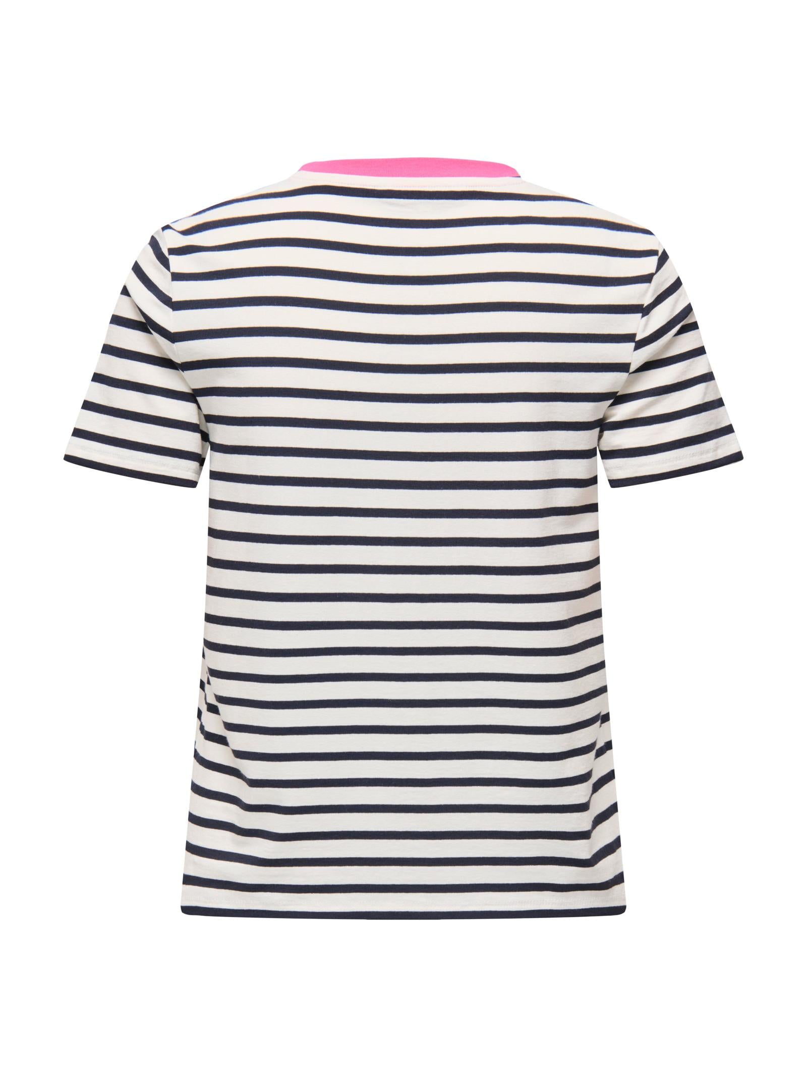 T-shirt Only Eart Bianco a righe 15318959 /Flamingo Cloud Dancer ONLY 
