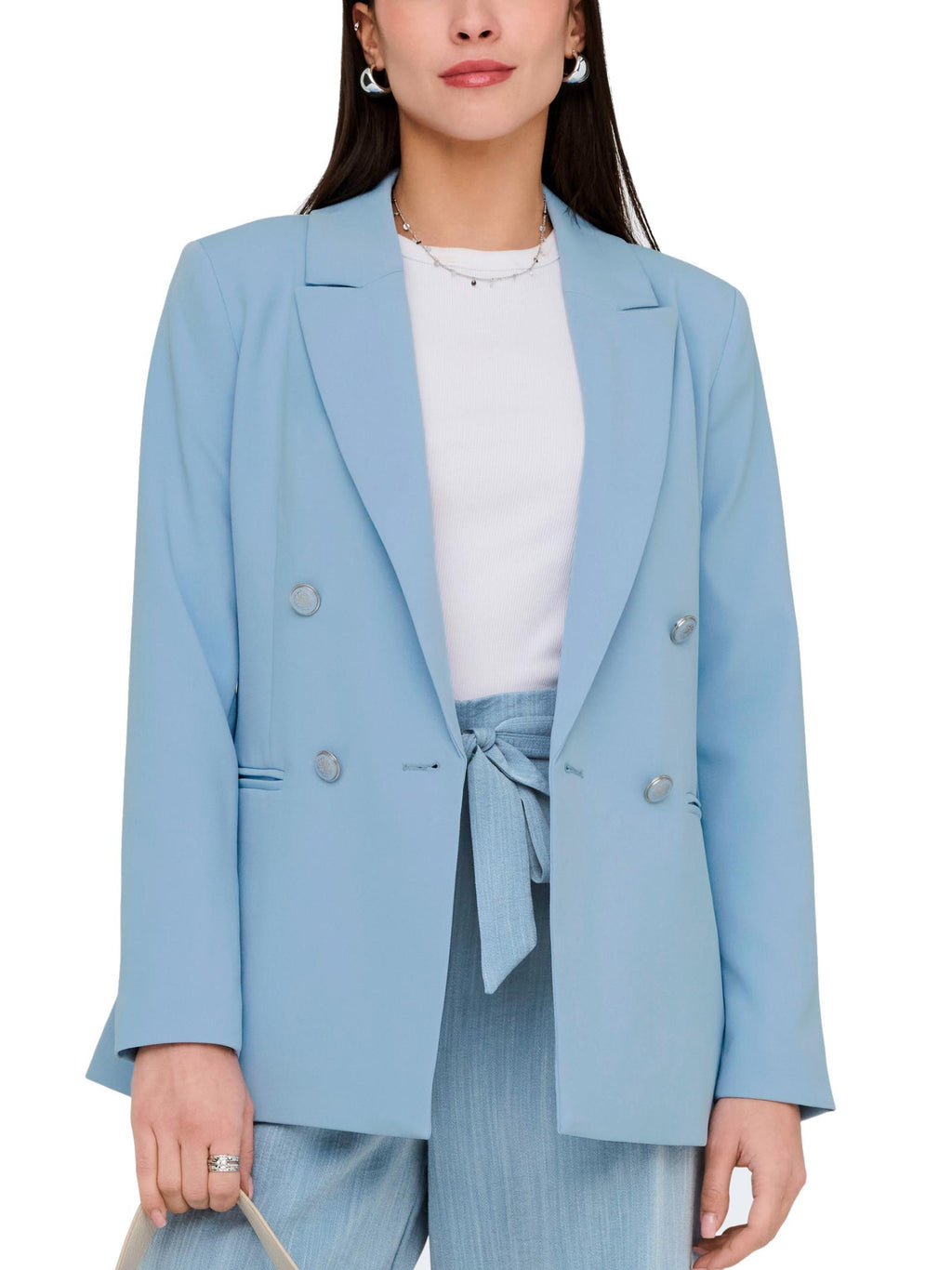 Blazer Only Azzurro Astrid doppipetto 15294709 /Soft Chambray ONLY 