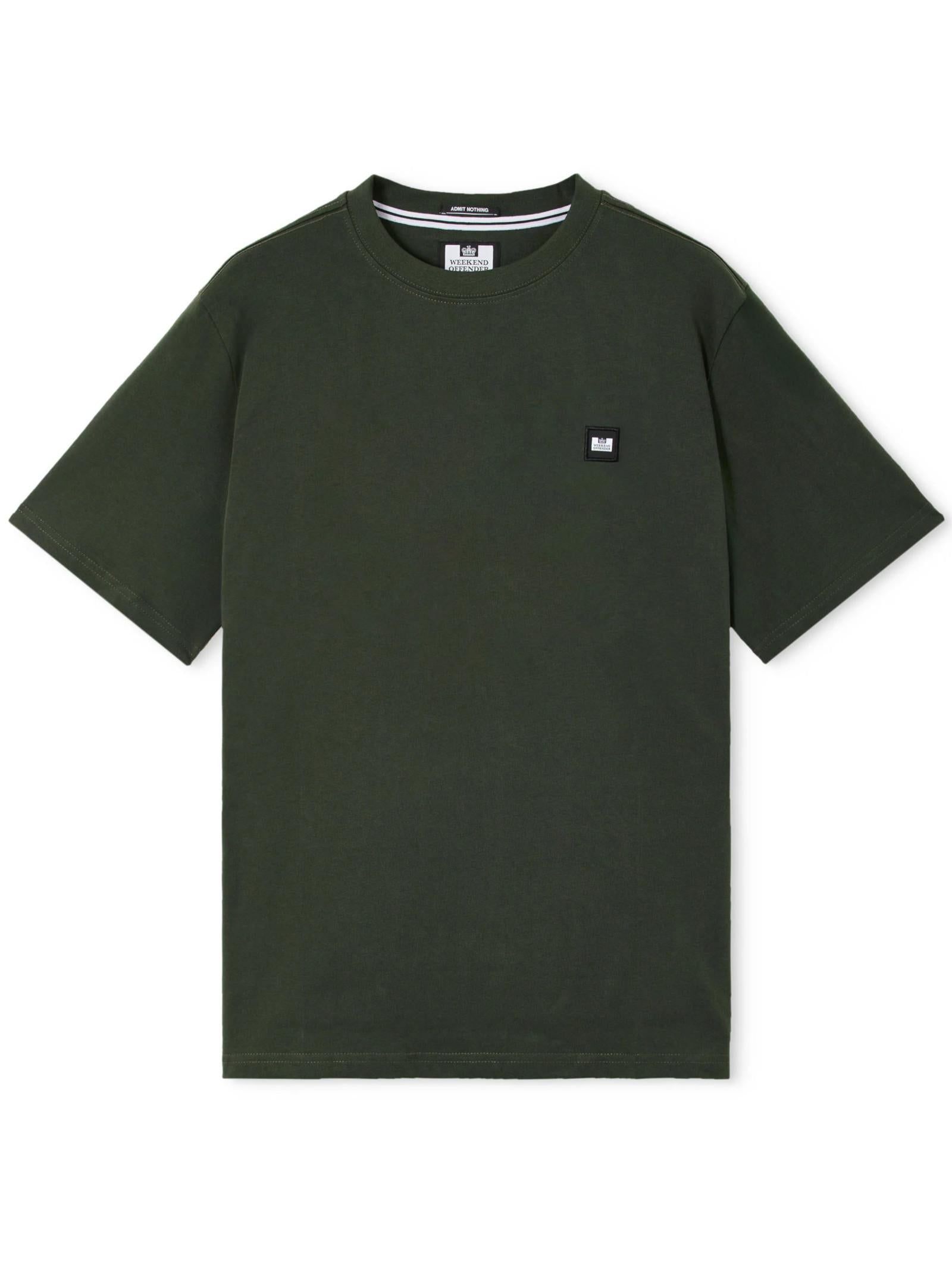 T-shirt Weekend Offender Verde con patch BROOKLANDS VERDE WEEKEND OFFENDER 