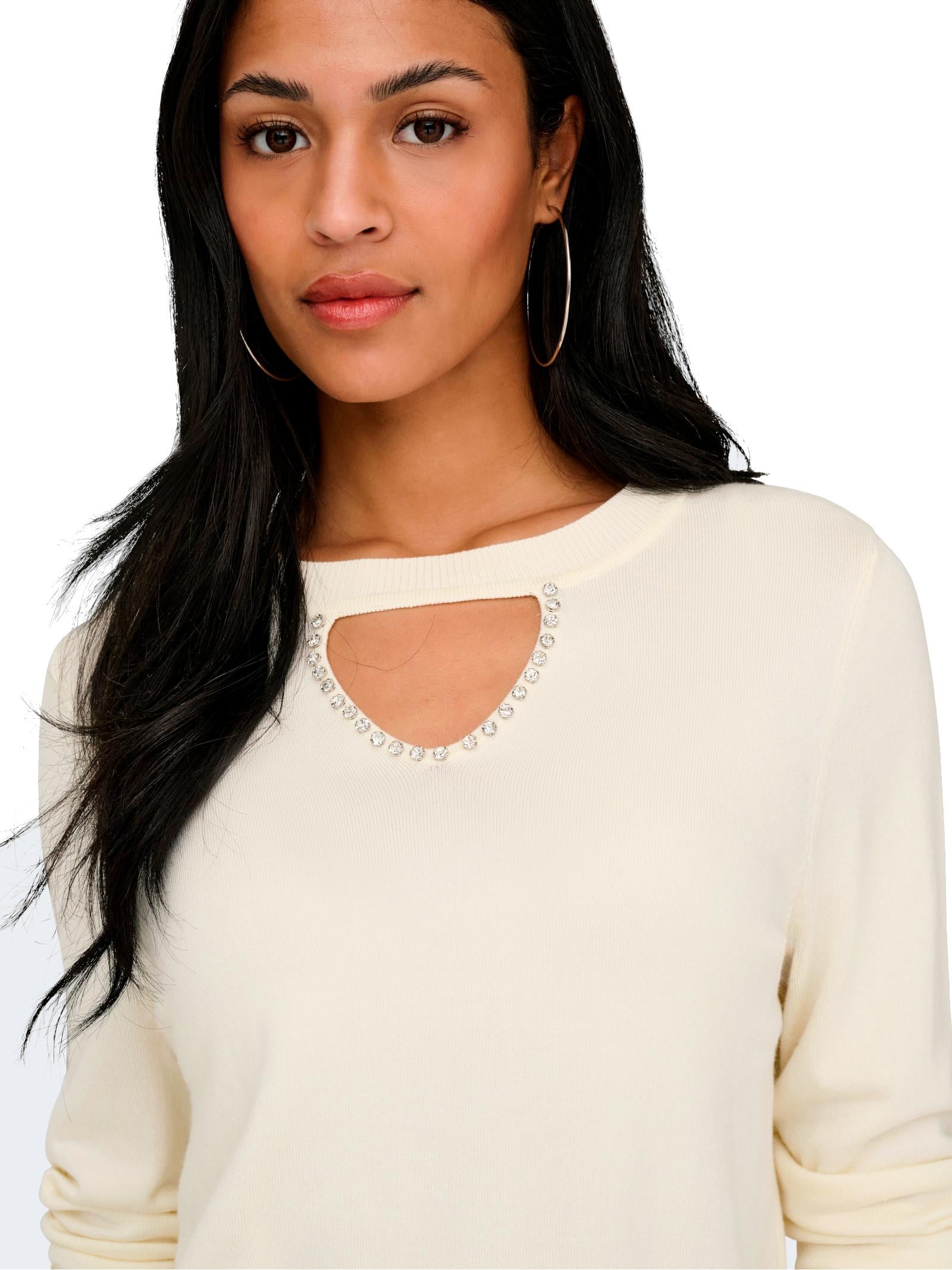 Maglia Only Venice Bianco con strass 15364652 /BabyS Breath ONLY 