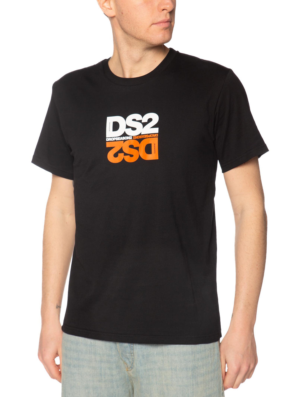 T-shirt DS2 Nero stampa specchio SS26251 NERO DS2 