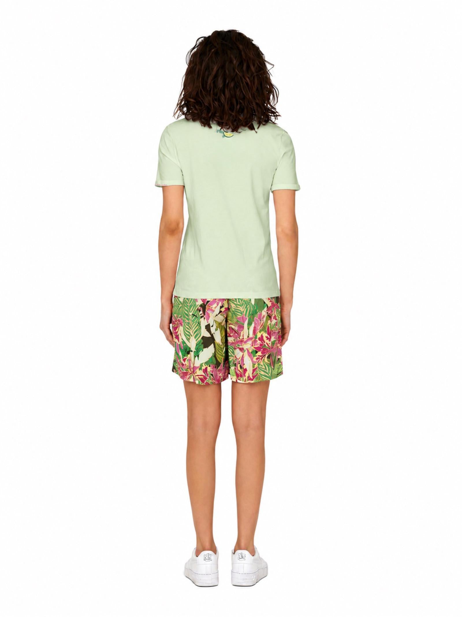 T-shirt ONLY Kita Verde manica corta 15291465 /Green Lily ONLY 