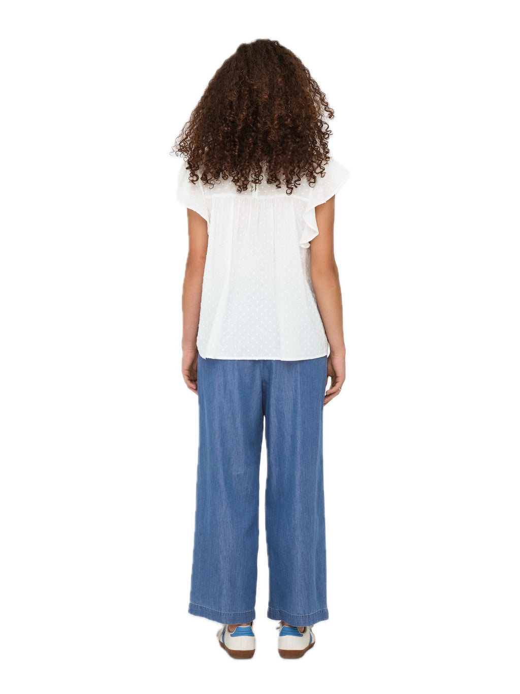 T-shirt Only Bianco Katti volant 15337637 /Cloud Dancer ONLY 