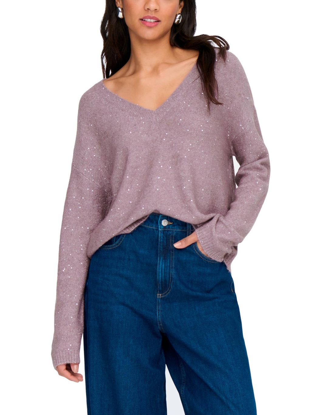 Maglia Only Arizona Viola scollo a V 15358452 /Nirvana ONLY 