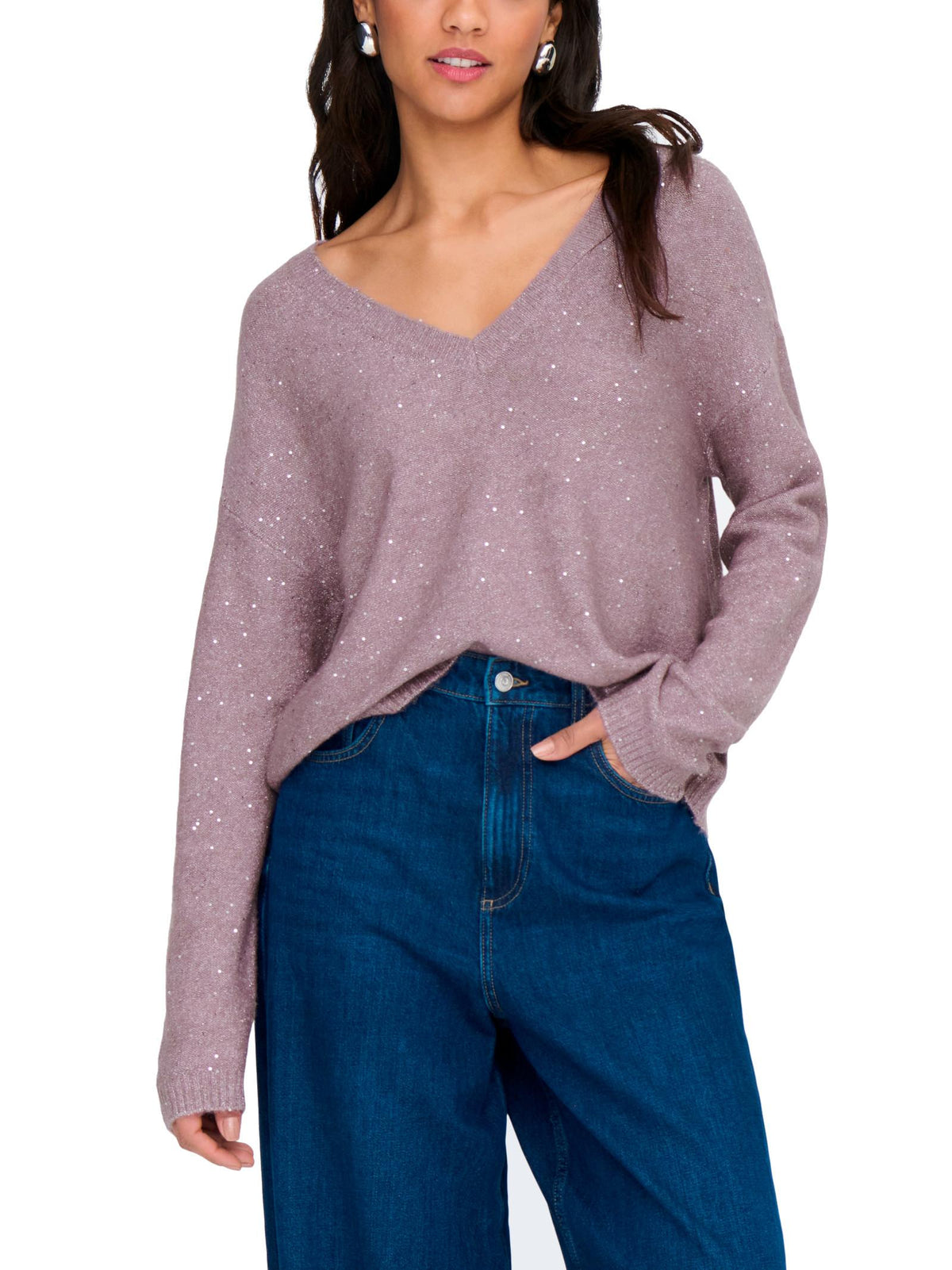 Maglia Only Arizona Viola scollo a V 15358452 /Nirvana ONLY 