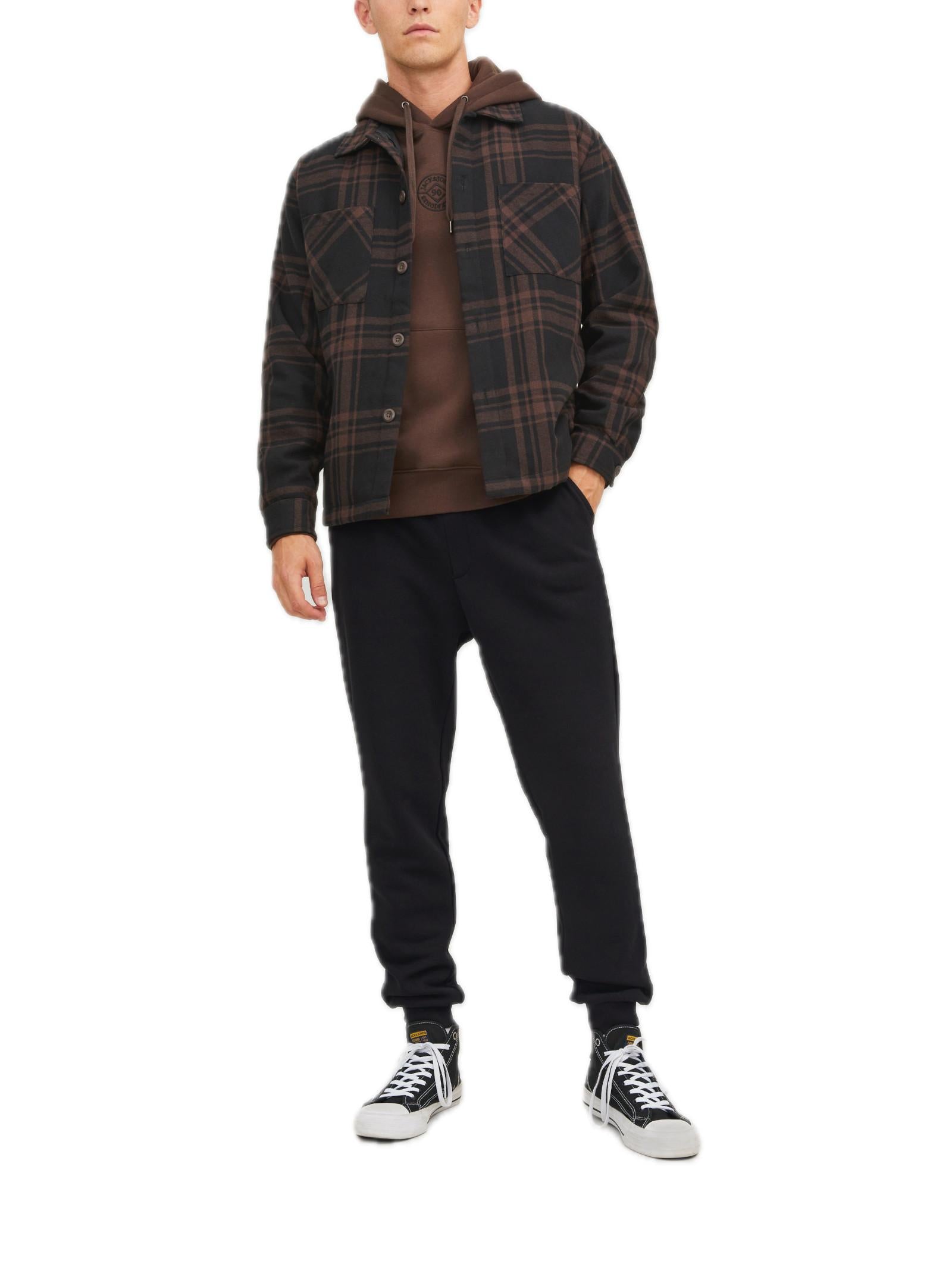 Pantalone Jack & Jones Gordon Nero in felpa con polsino 12249274 /Black JACK & JONES 