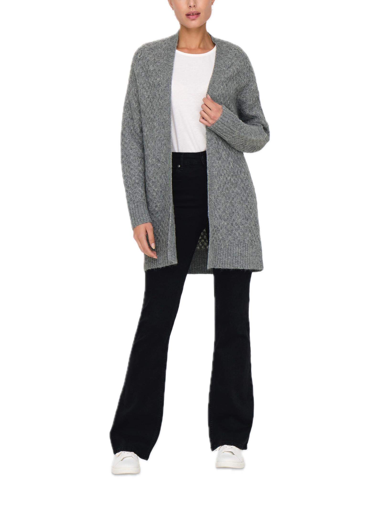 Cardigan Jacqueline De Yong Bigum Grigio lungo 15328358 /Medium Grey Melange JDY 