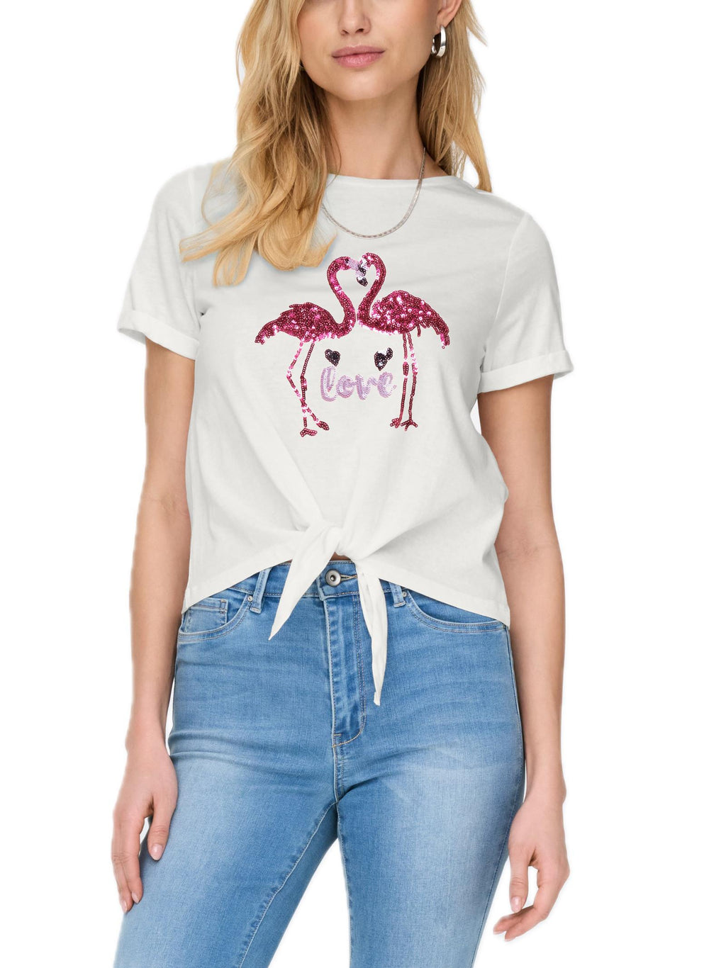 T-shirt Only Dora Bianco  fenicottero 15346678 /Cloud Dancer ONLY 