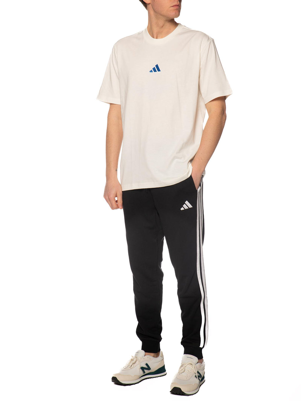 T-shirt Adidas Bianco logo piccolo KC0904 BIANCO ADIDAS 