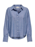Camicia JDY Bianco azzurro Mila a righe 15345487 /Star Sapphire JDY 