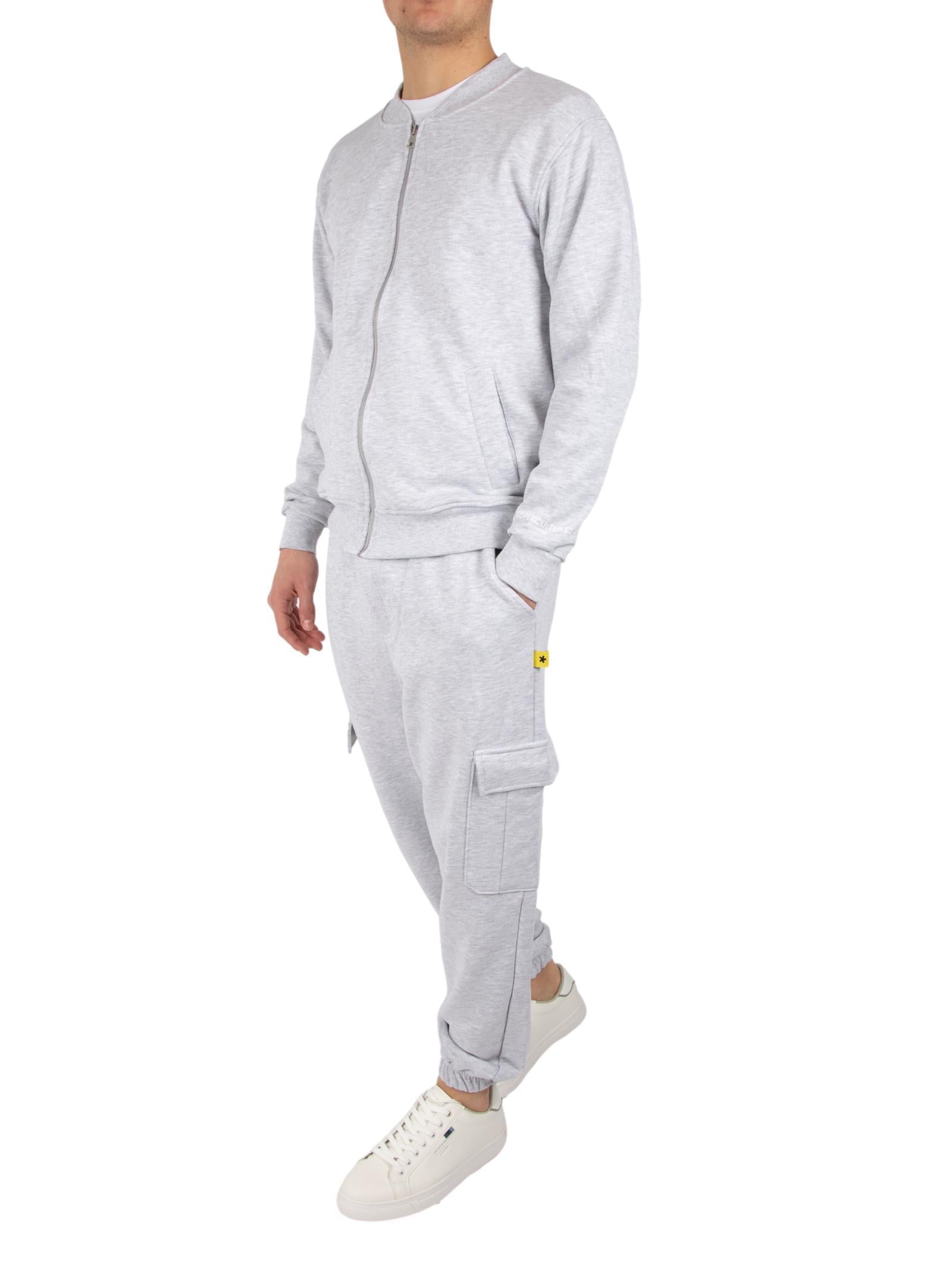 Felpa Superculture Grigio zip bomber KARL GRIGIO SUPERCULTURE 