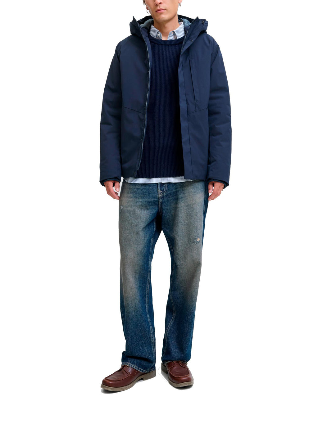 Giubbotto Jack & Jones Keen Blu con cappuccio 12278781 /Sky Captain JACK & JONES 