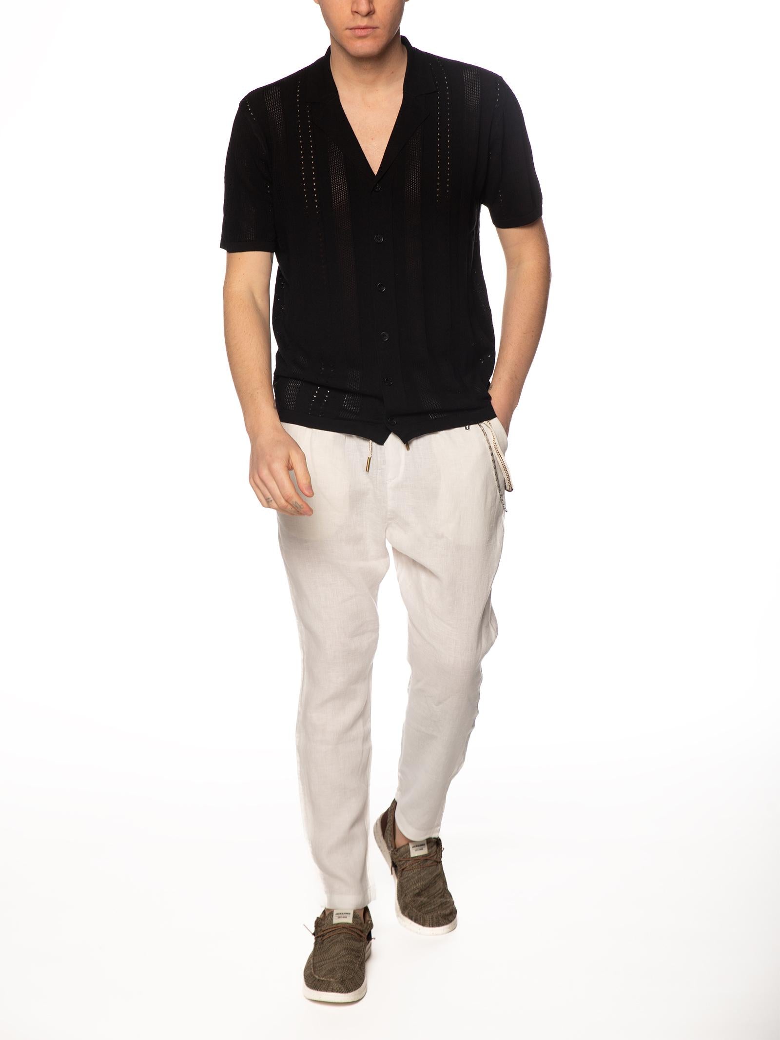 Camicia Gianni Lupo Nero in maglia maniche corte GL33763 NERO GIANNI LUPO 