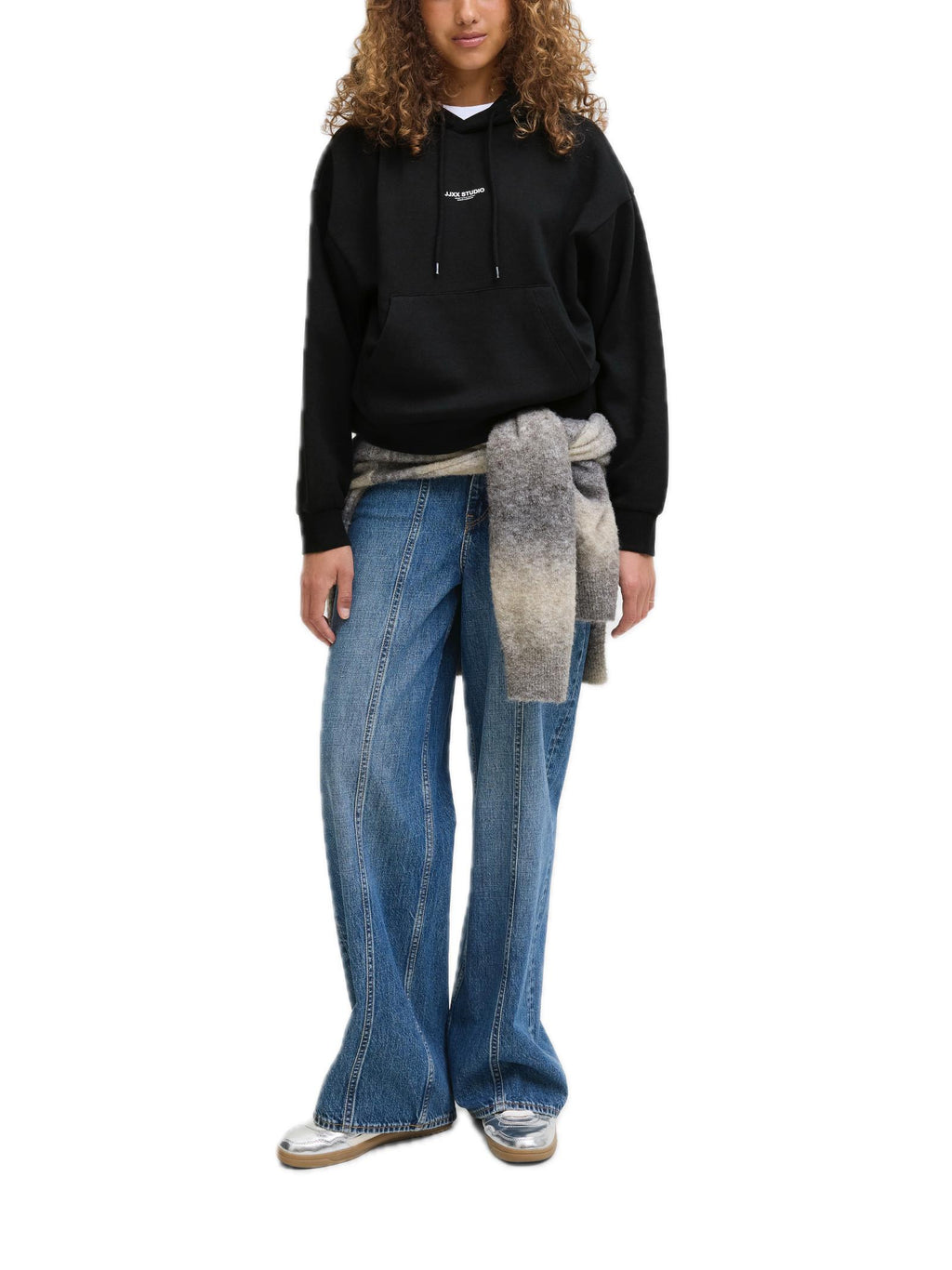 Felpa JJXX Studio Nero con cappuccio 12280152 /Black JJXX 