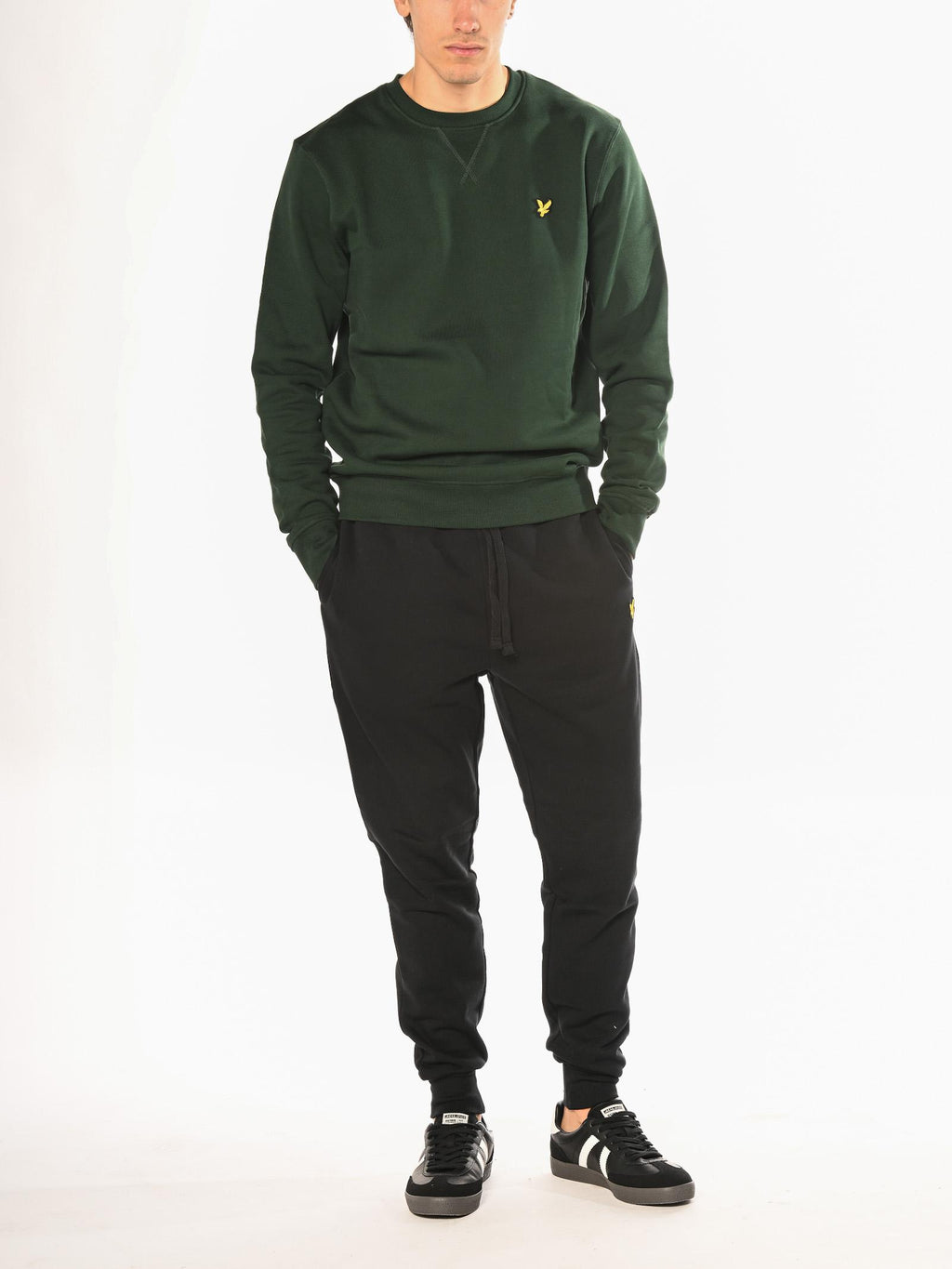 Felpa Lyle & Scott Verde girocollo ML1131 DARK GREEN LYLE & SCOTT 