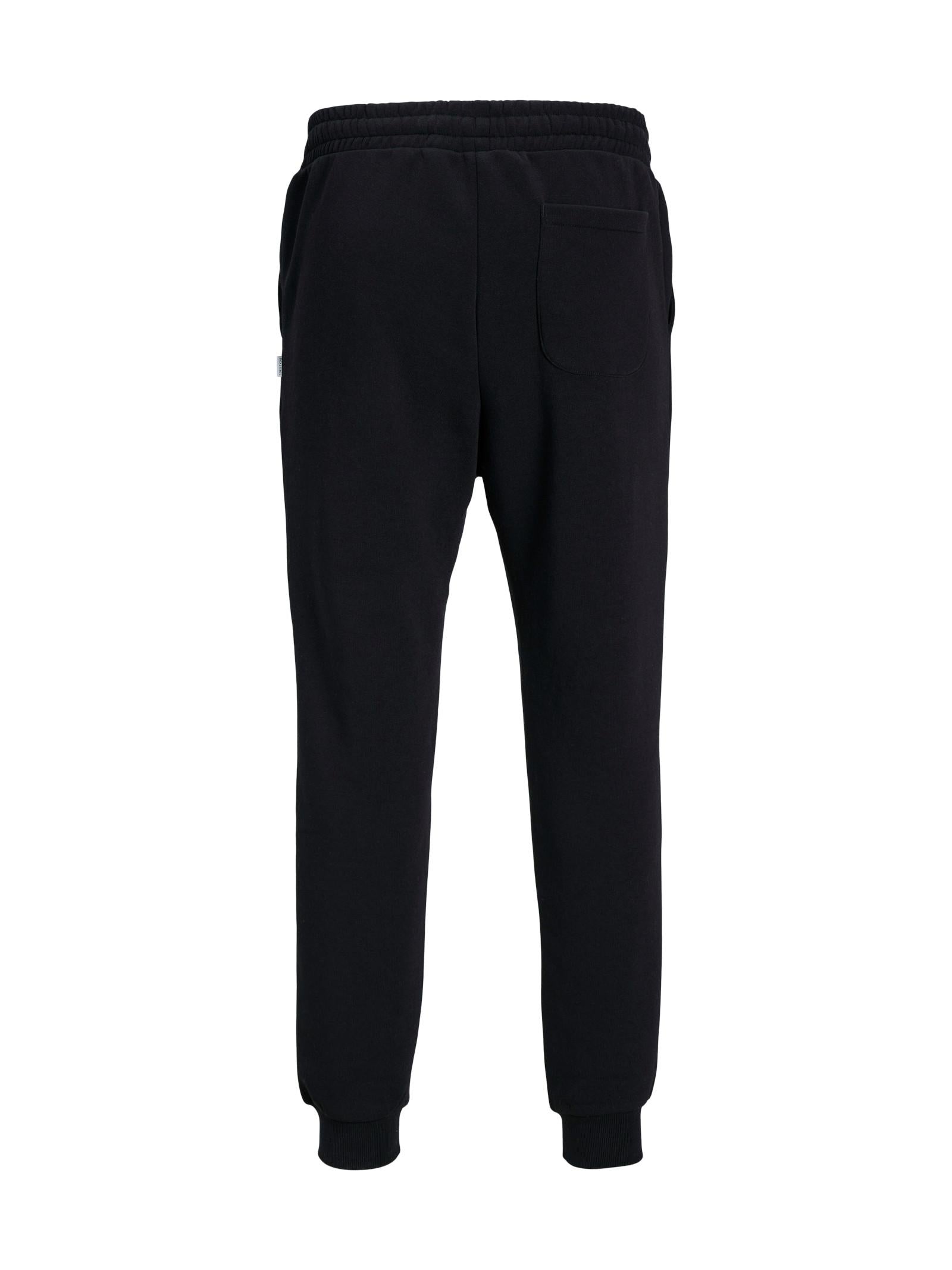 Pantalone Jack & Jones Gordon Nero in felpa con polsino 12249274 /Black JACK & JONES 