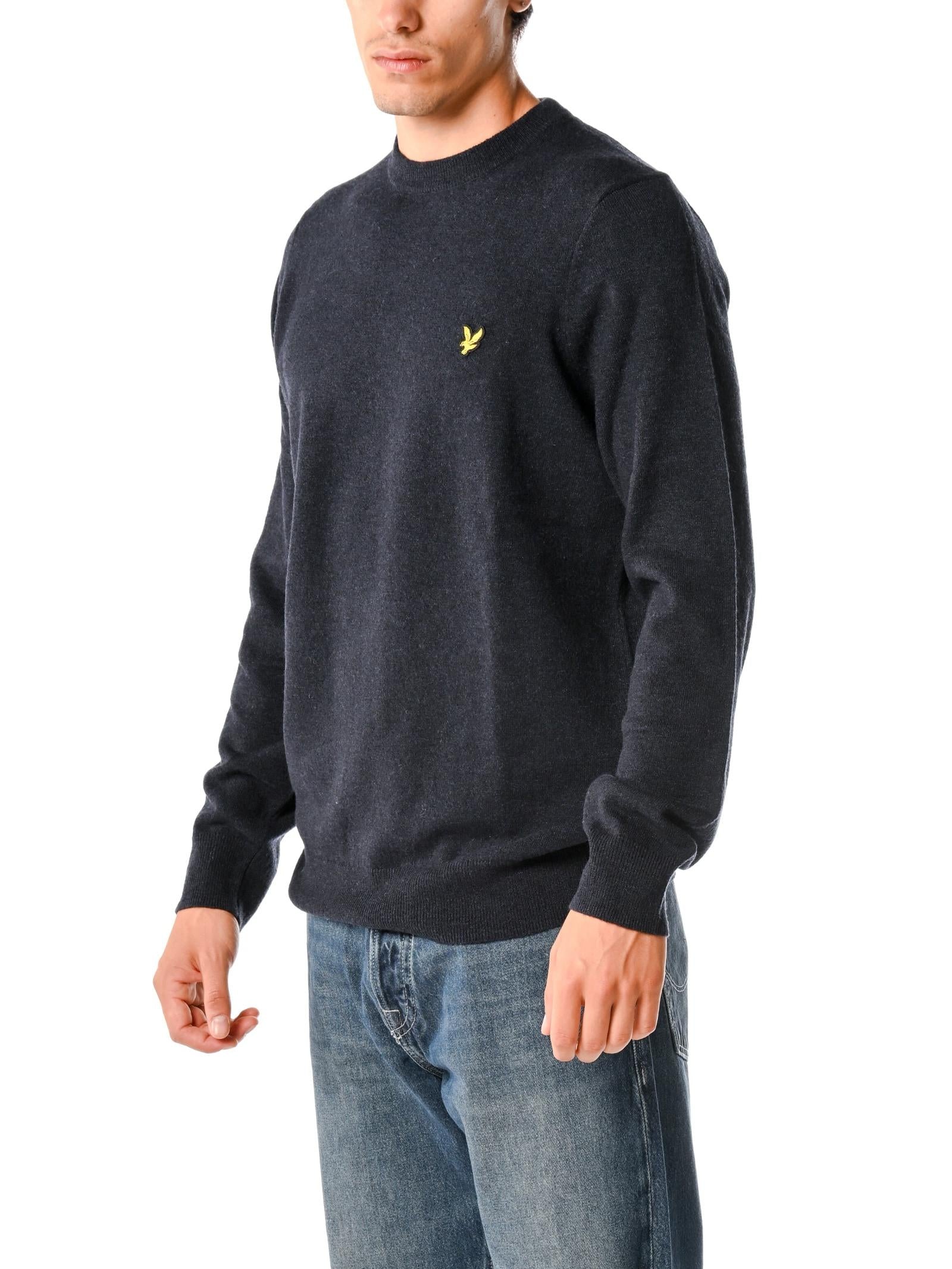 Maglia Lyle & Scott Blu misto lana KN2114VC DARK NAVY LYLE & SCOTT 