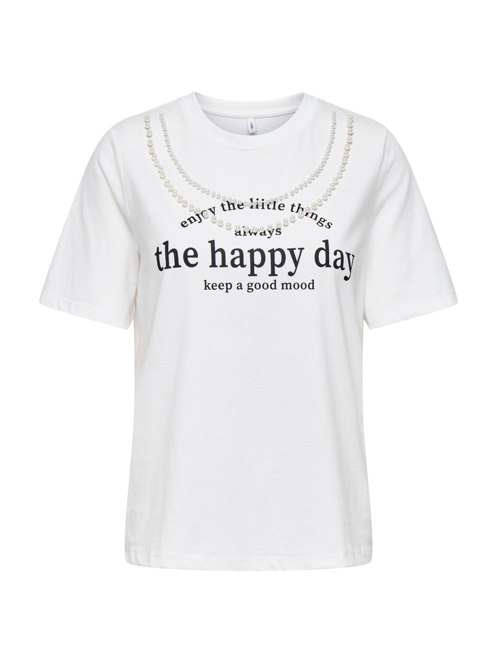 T-shirt Only Jolli Bianco manica corta 15356166 /Neck Cloud Dancer ONLY 