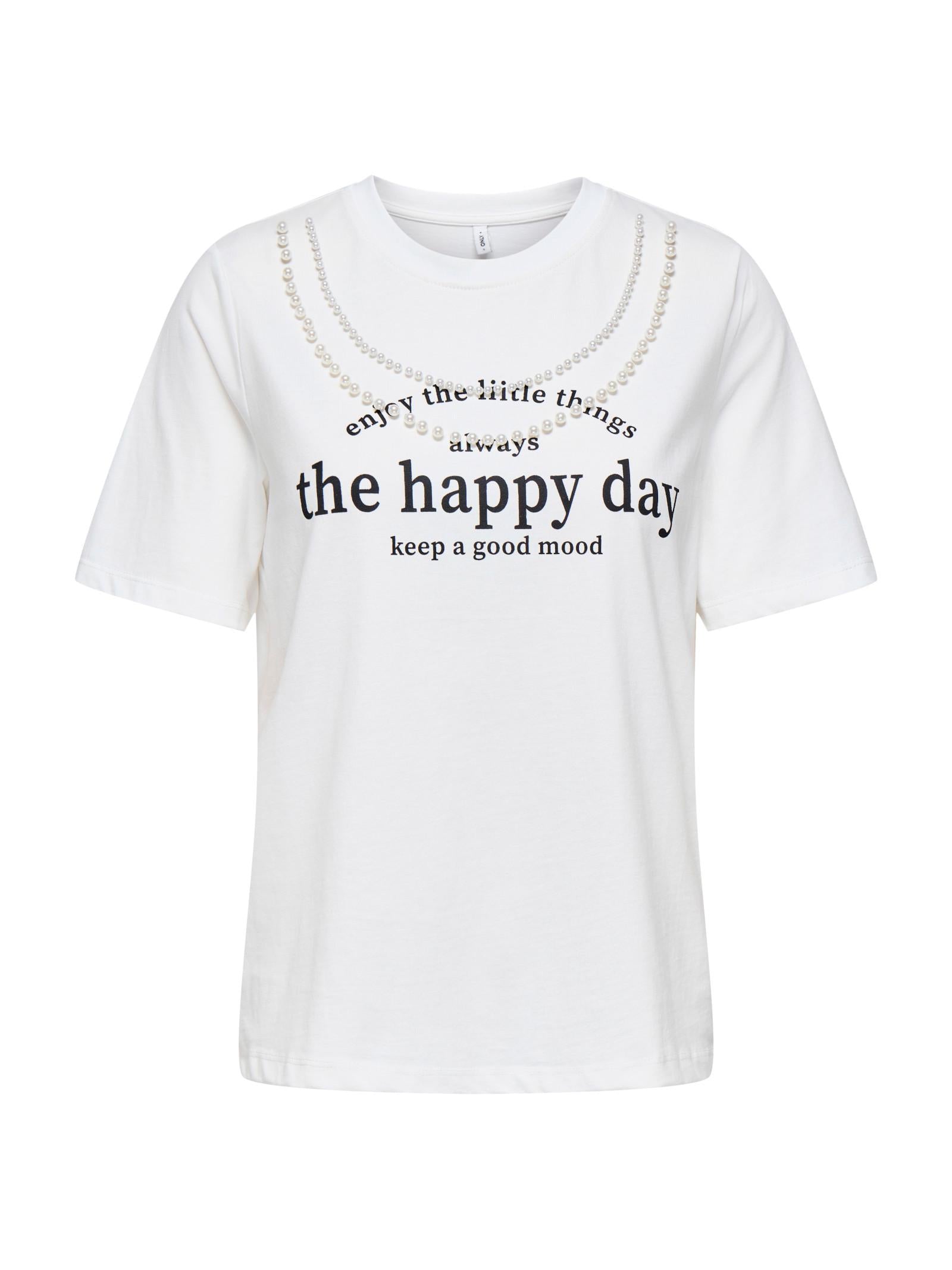 T-shirt Only Jolli Bianco manica corta 15356166 /Neck Cloud Dancer ONLY 