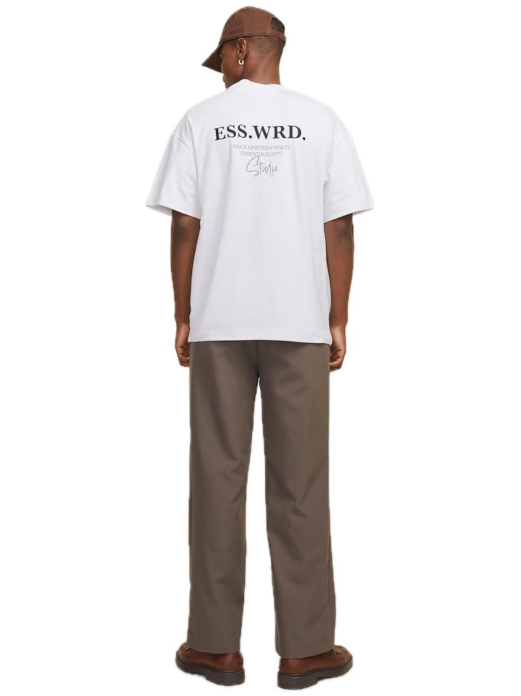 T-shirt JACK & JONES Bianco stampa 12270638 /White JACK & JONES 