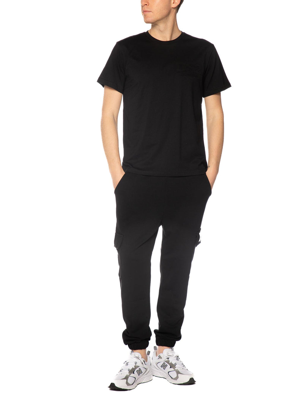 T-shirt DS2 Nero stampa in rilievo SS26205 NERO DS2 
