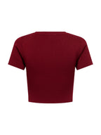 T-shirt JDY Bordeaux Keline cropped 15294790 /Rhubarb JDY 