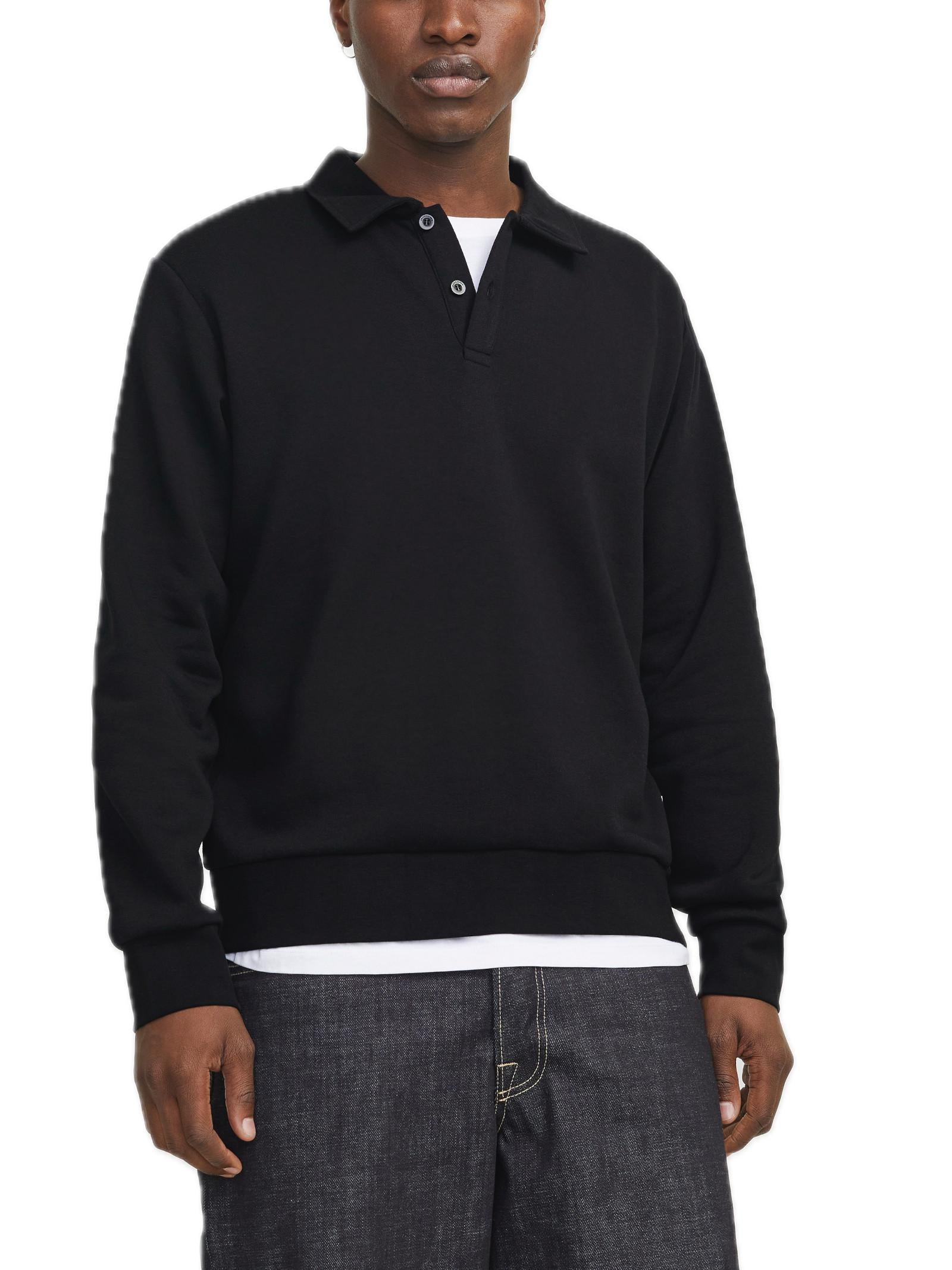Felpa Jack & Jones Bradley Nero con colletto 12278586 /Black JACK & JONES 