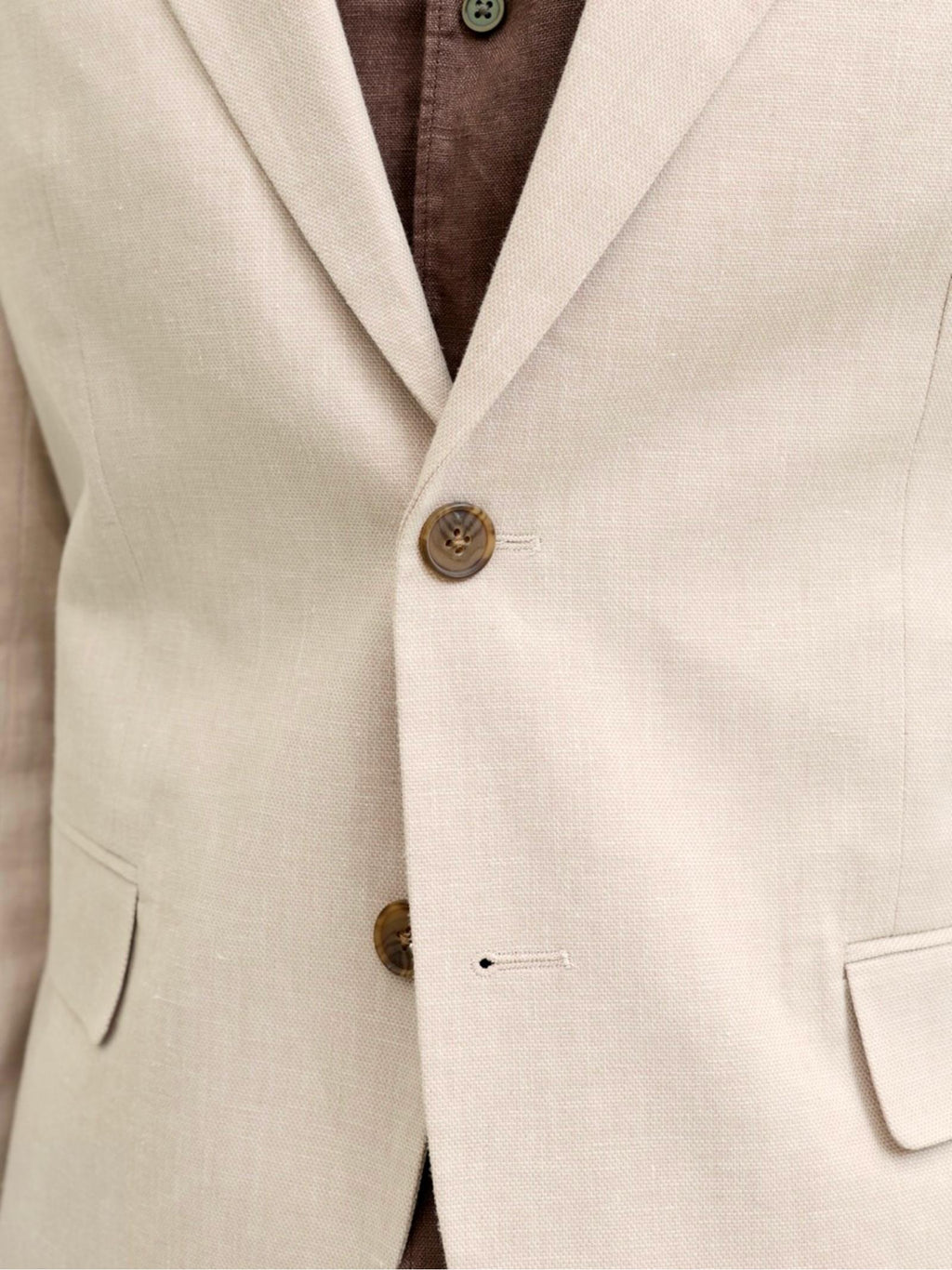 Giacca Jack & Jones Martin Beige misto lino 12291806 /Ancient Scroll JACK & JONES 
