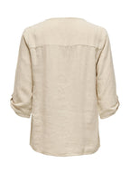 Blusa Jacqueline De Yong Say Beige in lino 15317390 /Oatmeal JDY 