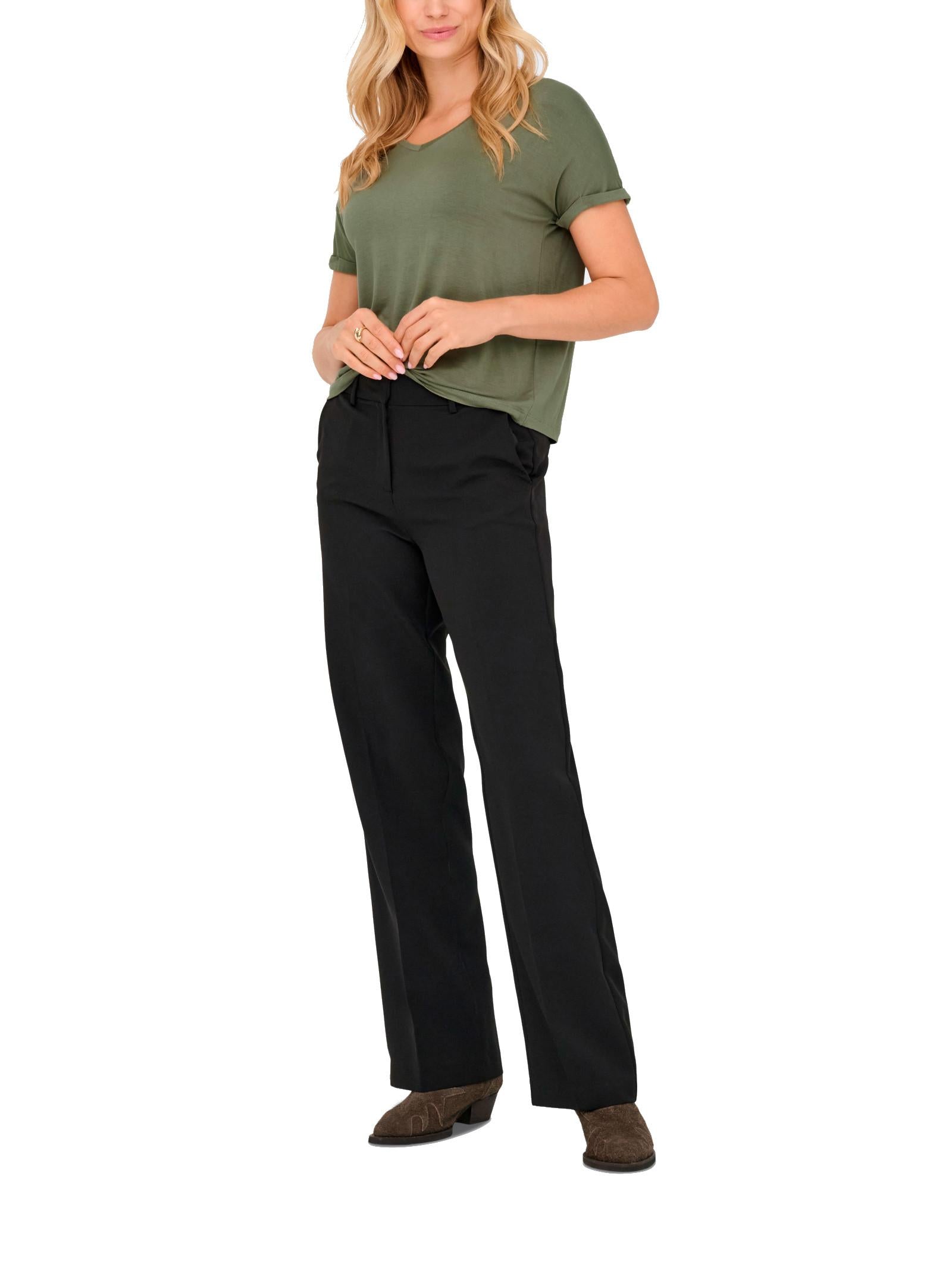 T-shirt JDY Sissy Verde con scollo a V 15364526 /Sea Spray JDY 